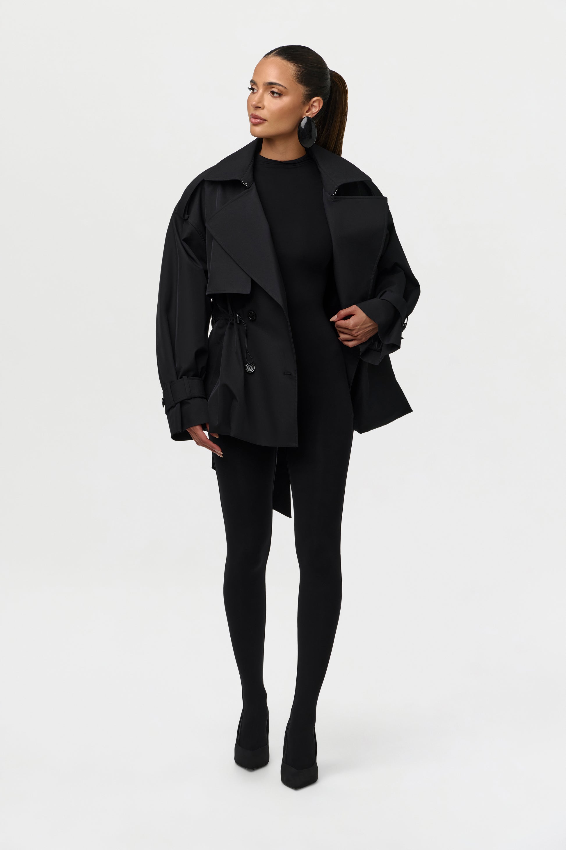 Twill Belted Trench Jacket