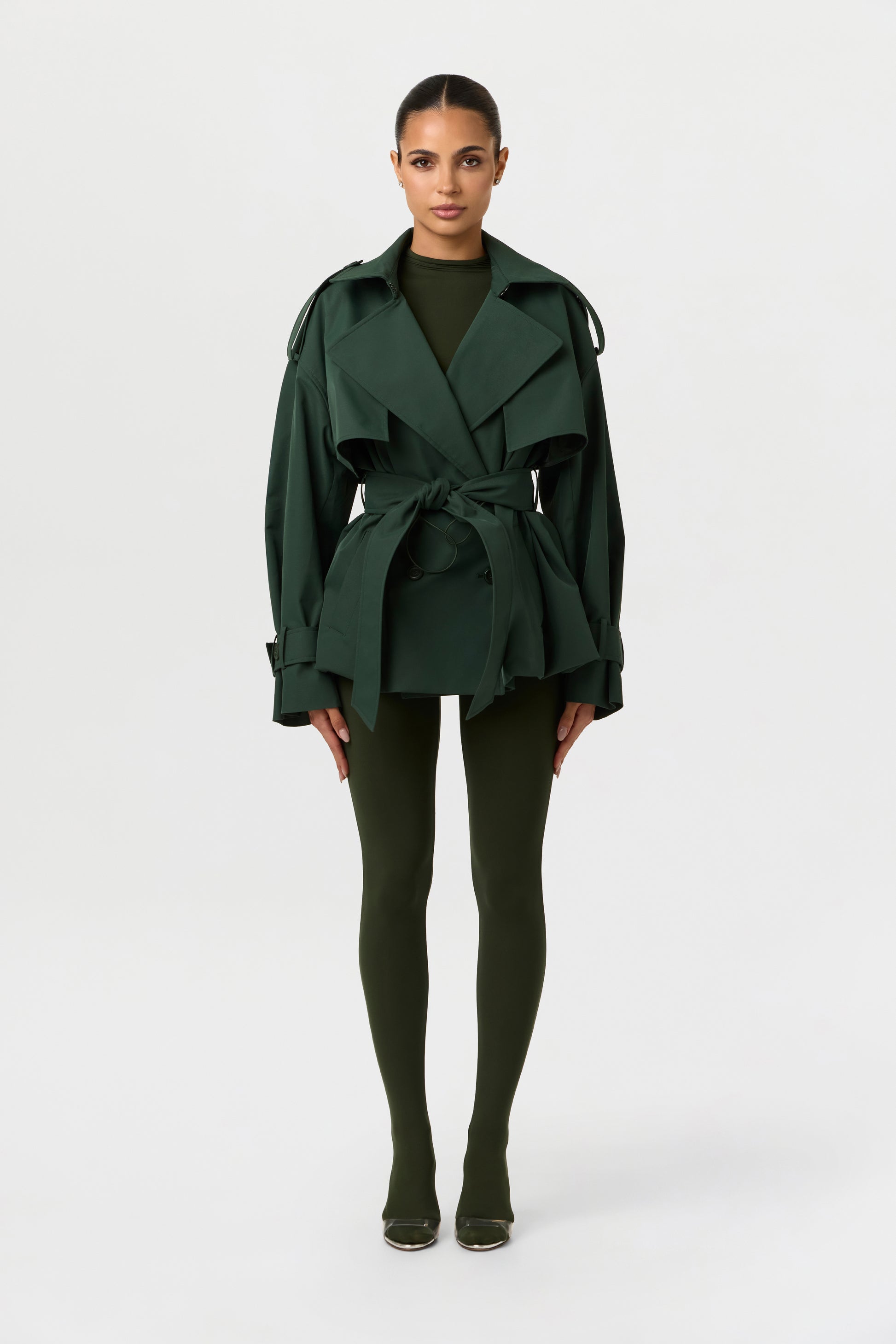 Twill Belted Trench Jacket