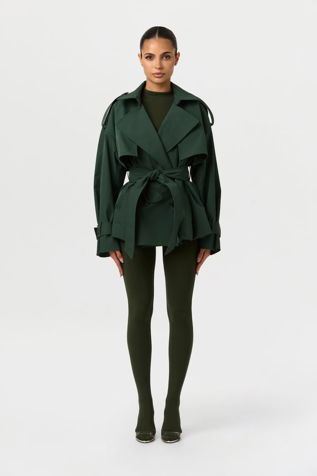 Twill Belted Trench Jacket