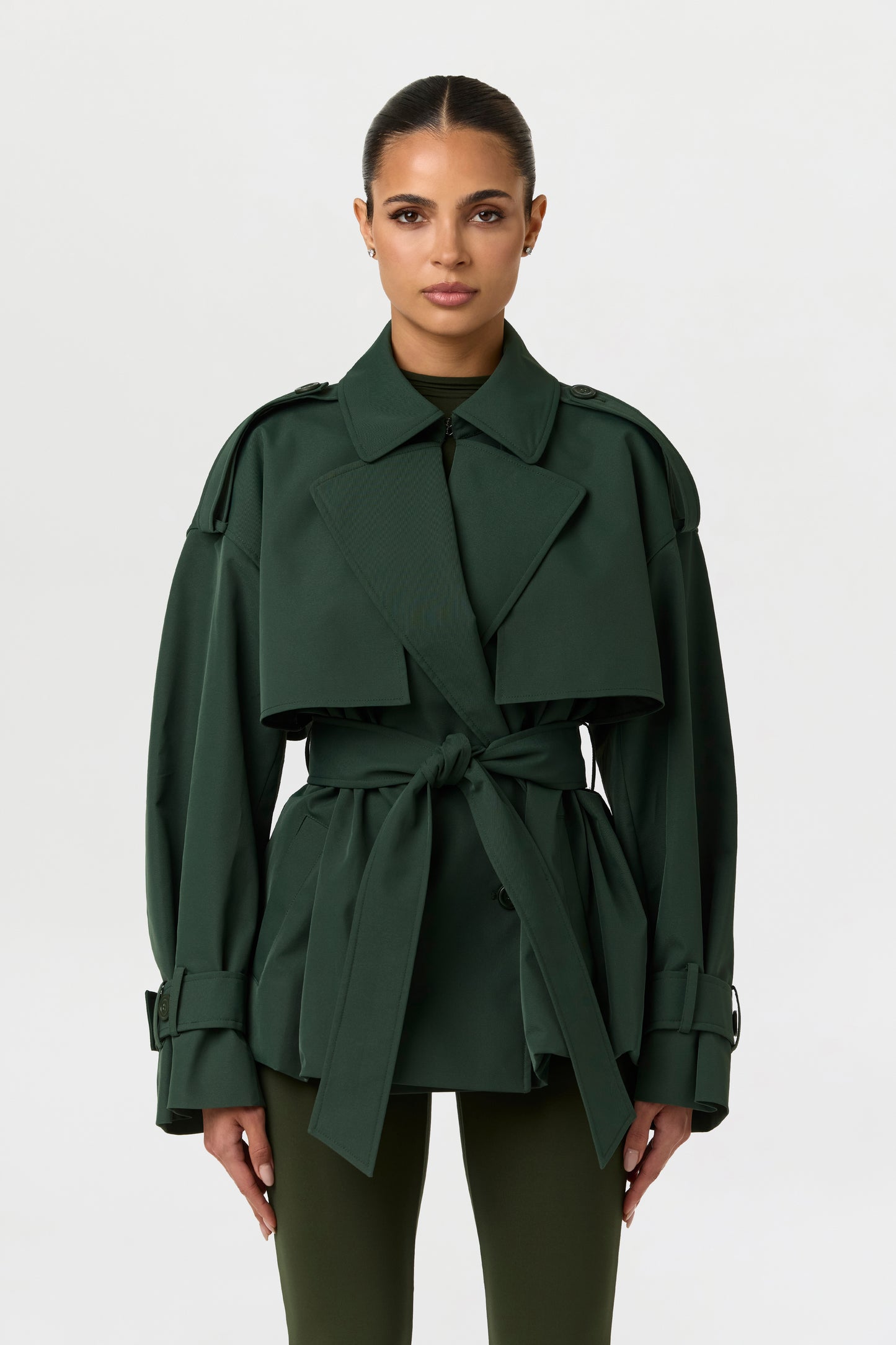 Twill Belted Trench Jacket