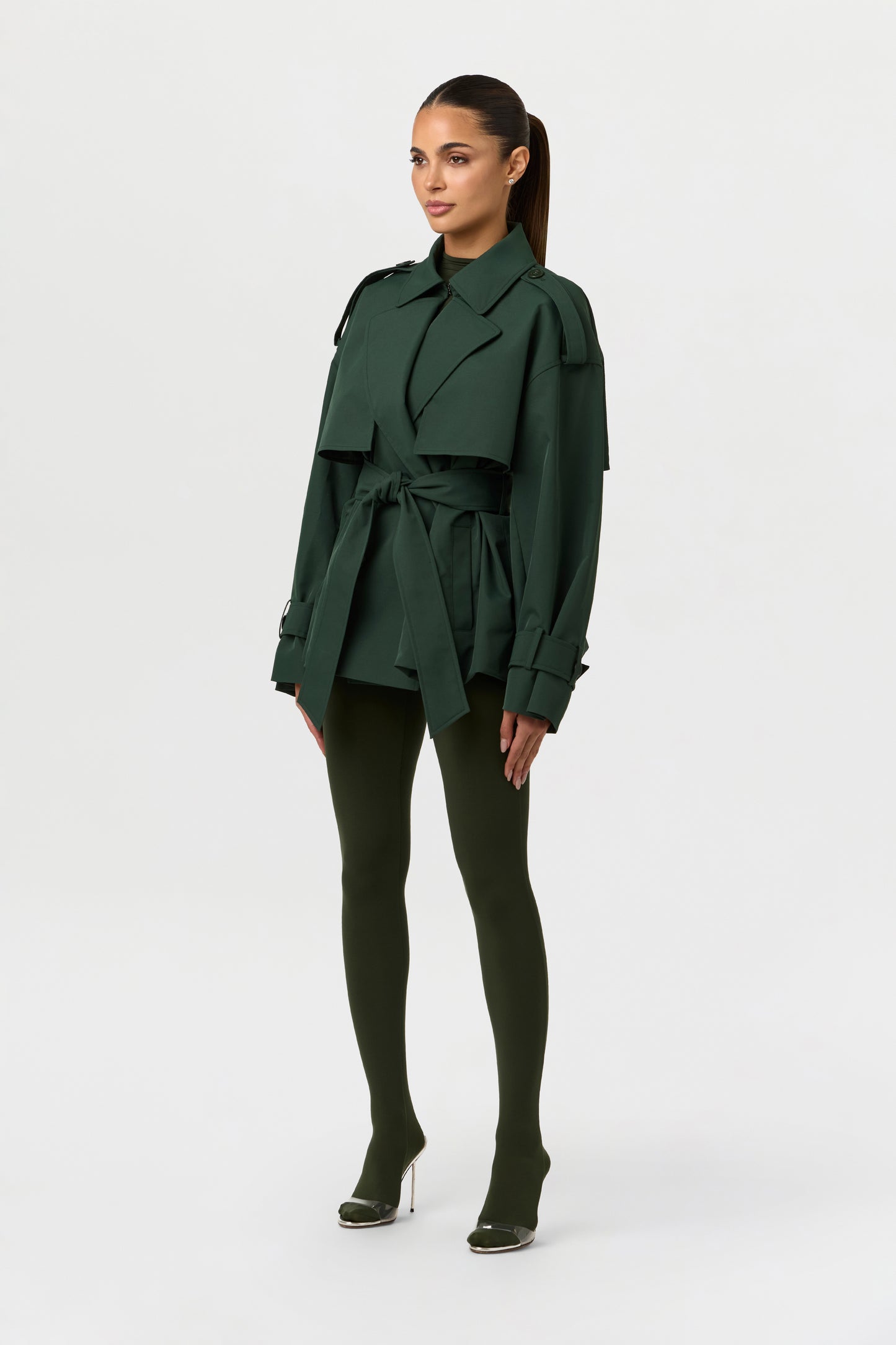 Twill Belted Trench Jacket