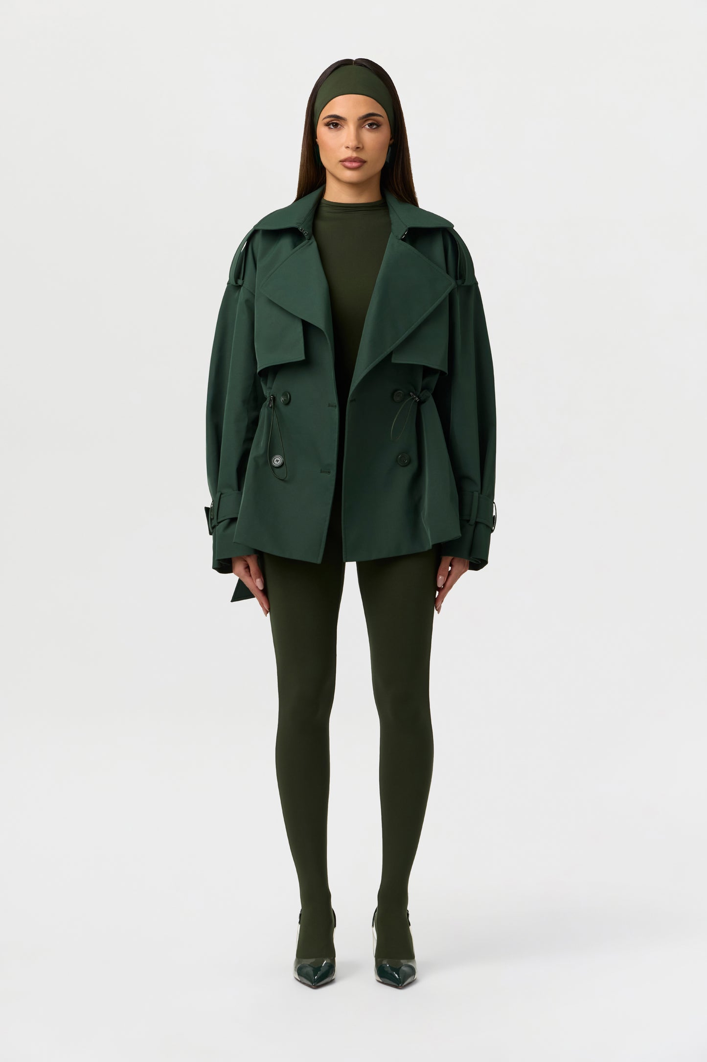 Twill Belted Trench Jacket
