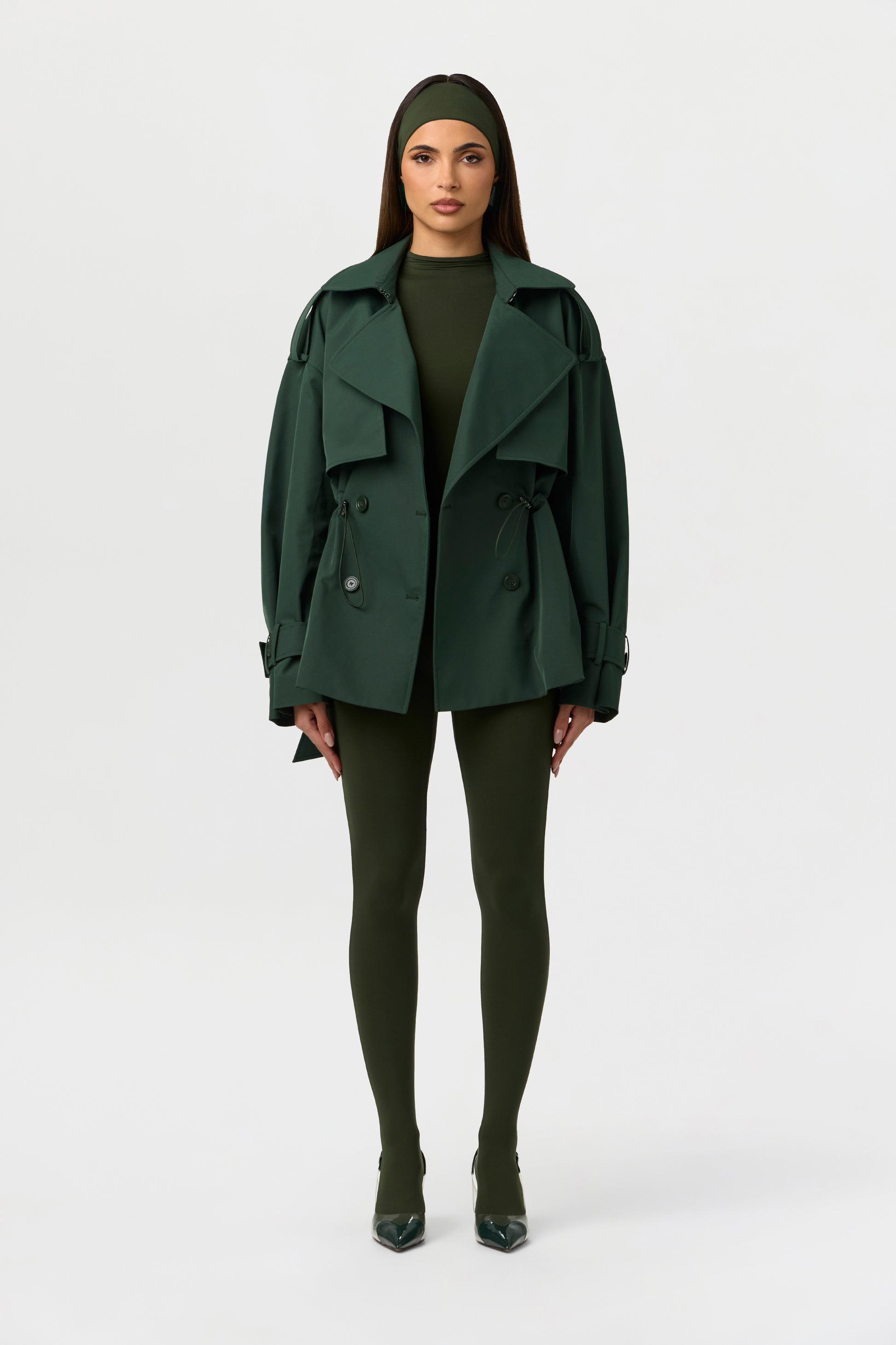 Twill Belted Trench Jacket