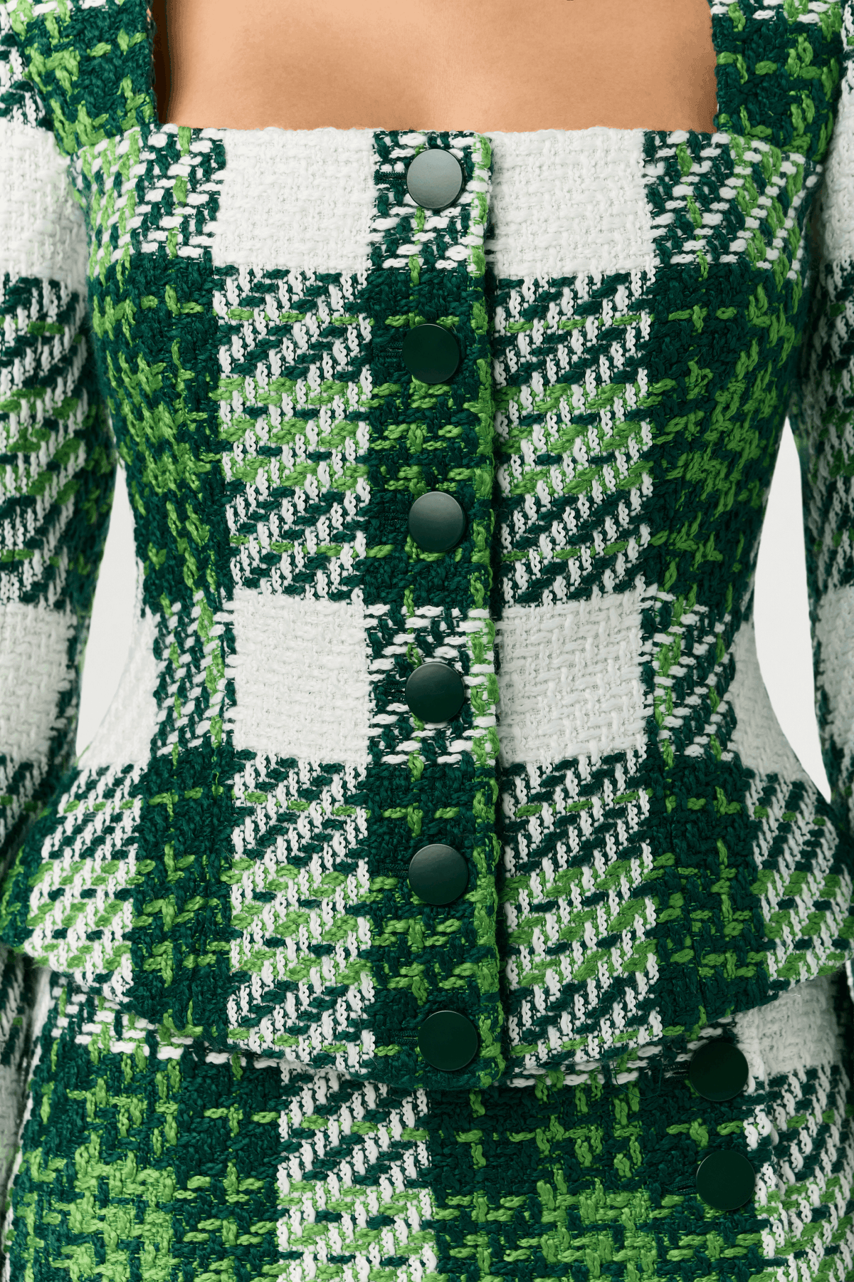 Bouclé Plaid Power Blazer