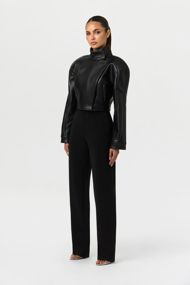 Vegan Leather Moto Jacket