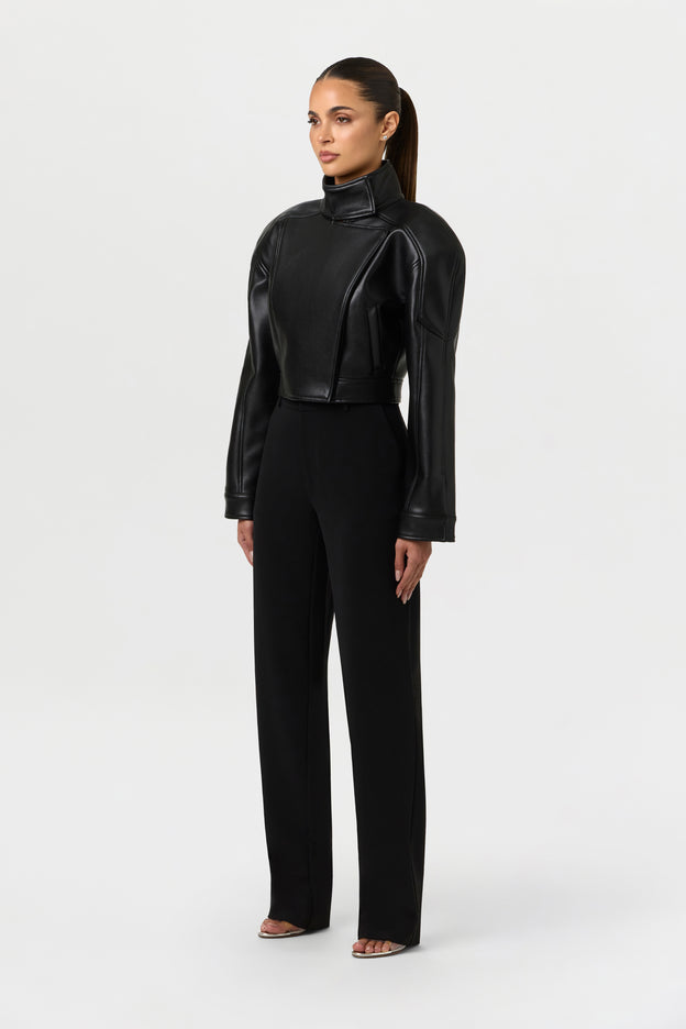 Vegan Leather Moto Jacket