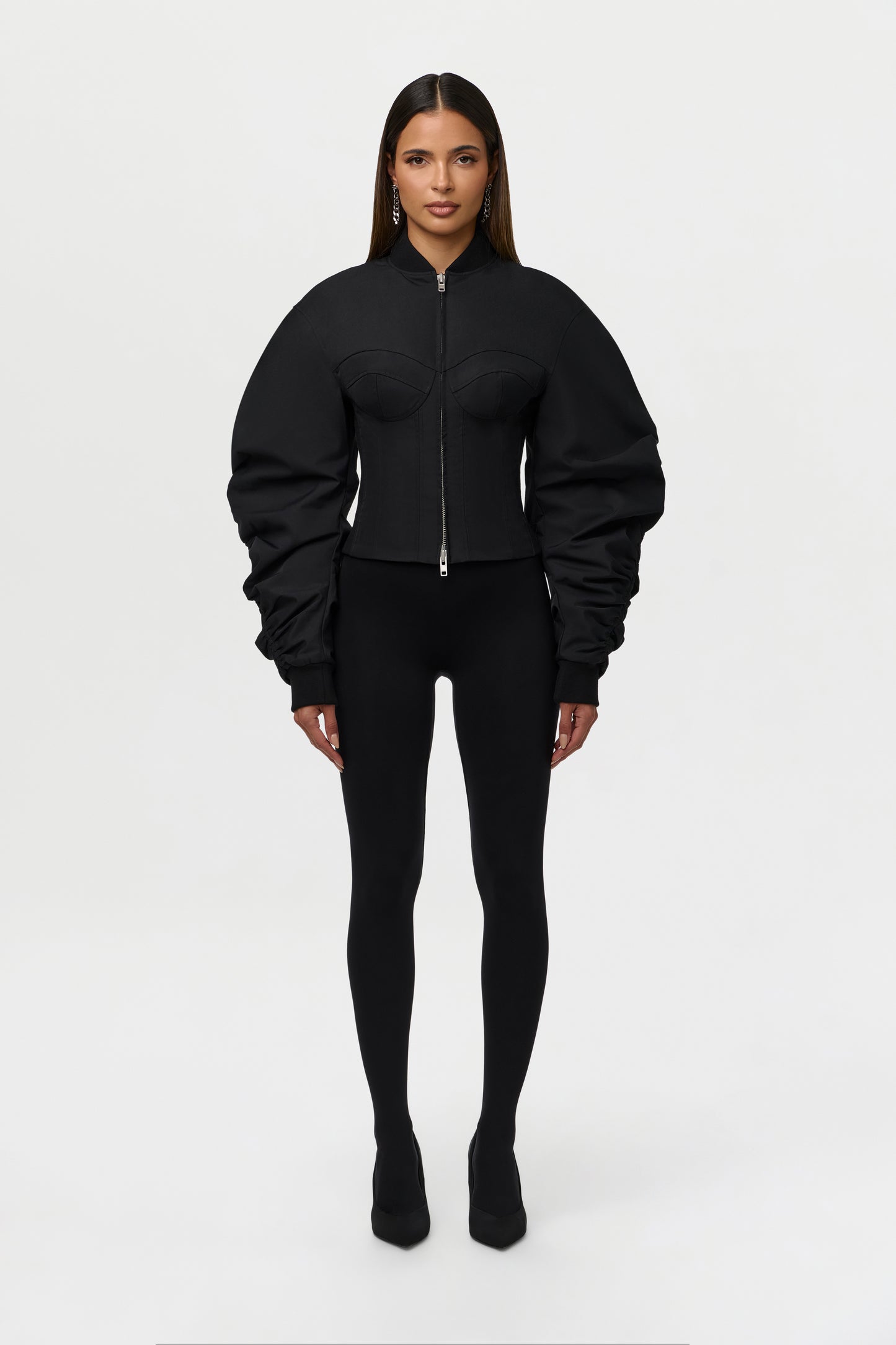 Corset Utility Bomber Jacket