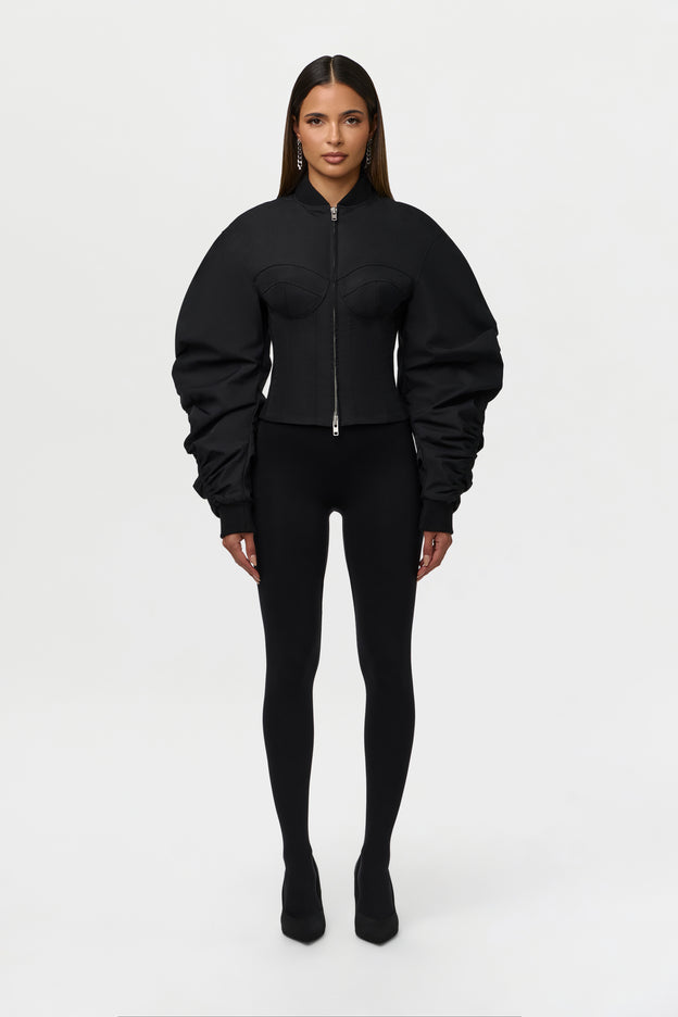 Corset Utility Bomber Jacket