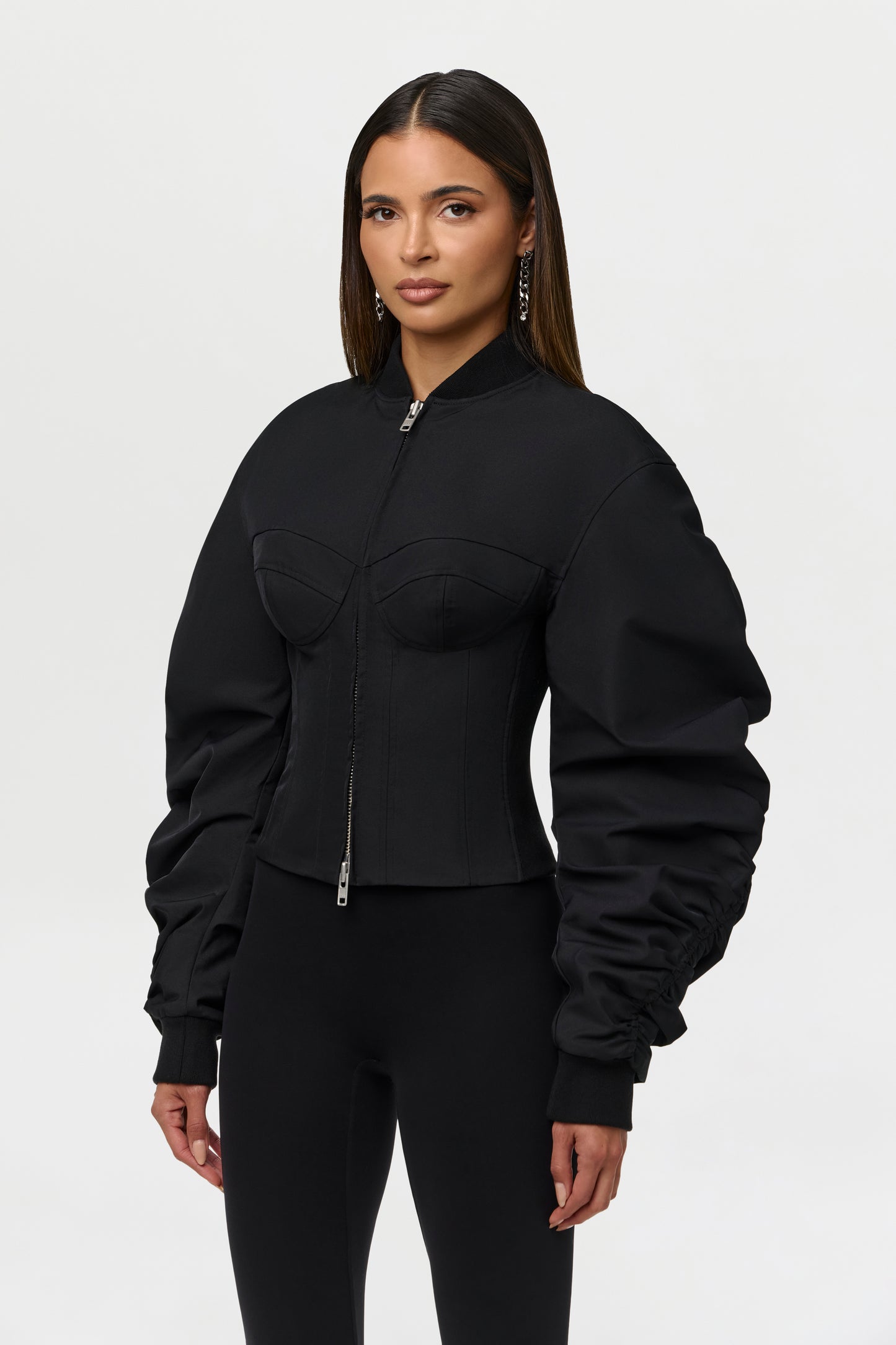 Corset Utility Bomber Jacket
