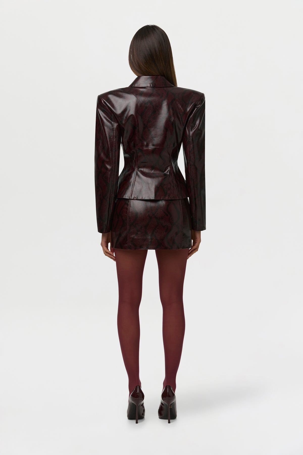 Vegan Leather Corset Blazer