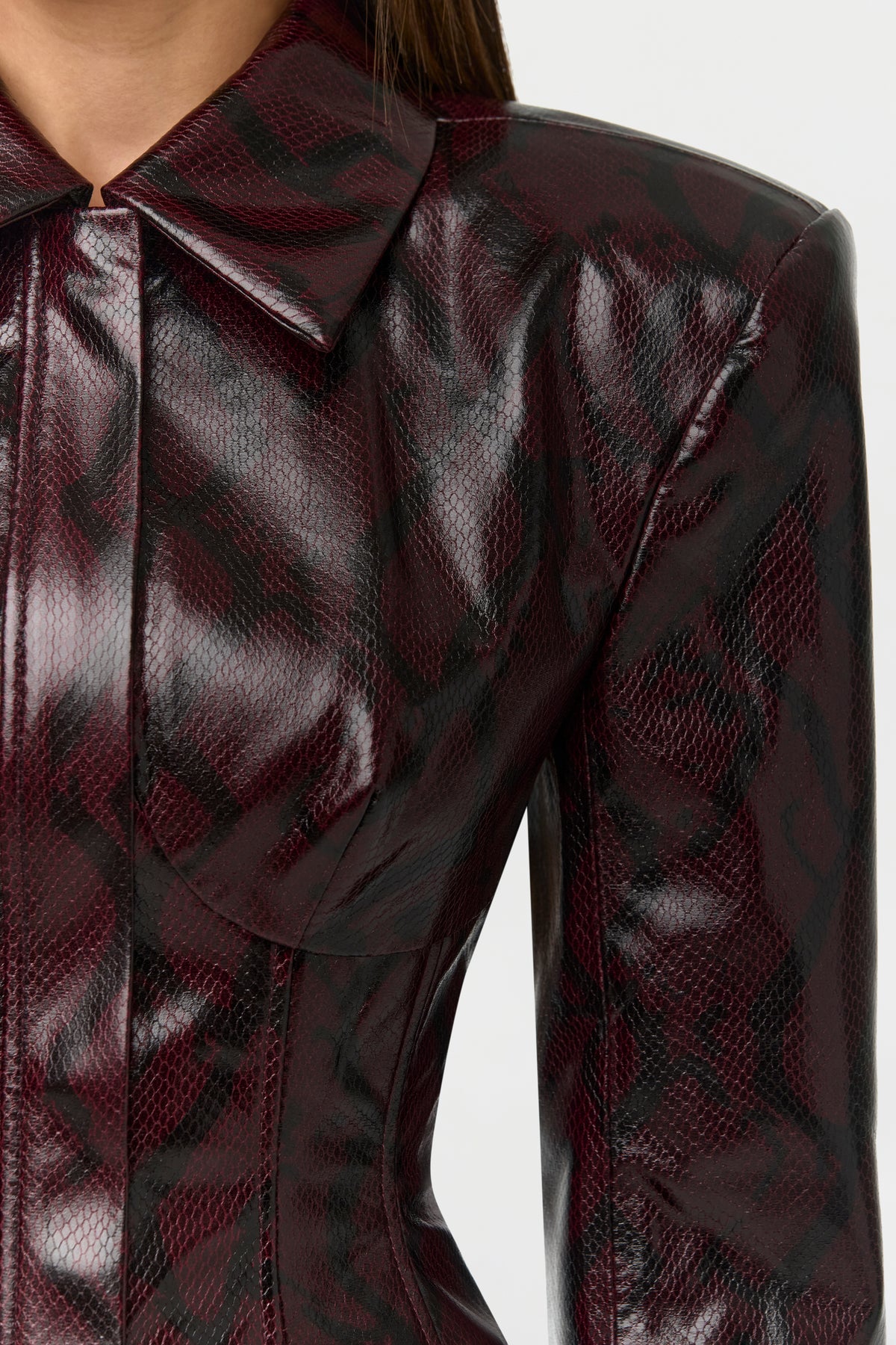 Vegan Leather Corset Blazer