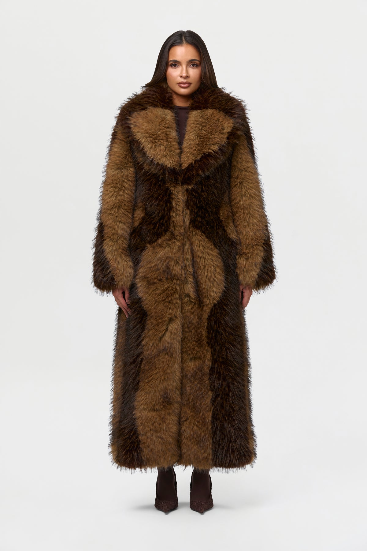 Faux Fur Hourglass Coat