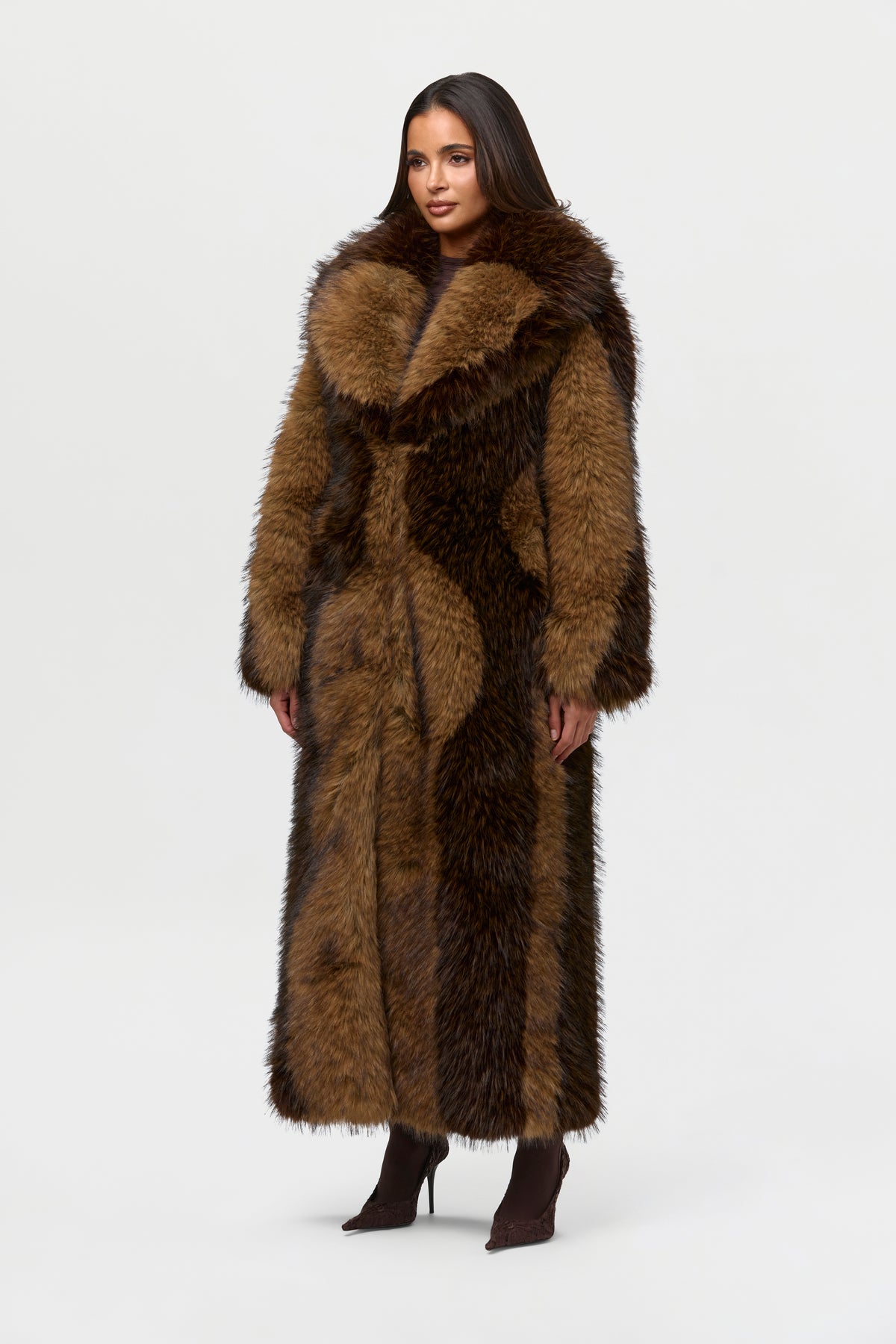 Faux Fur Hourglass Coat
