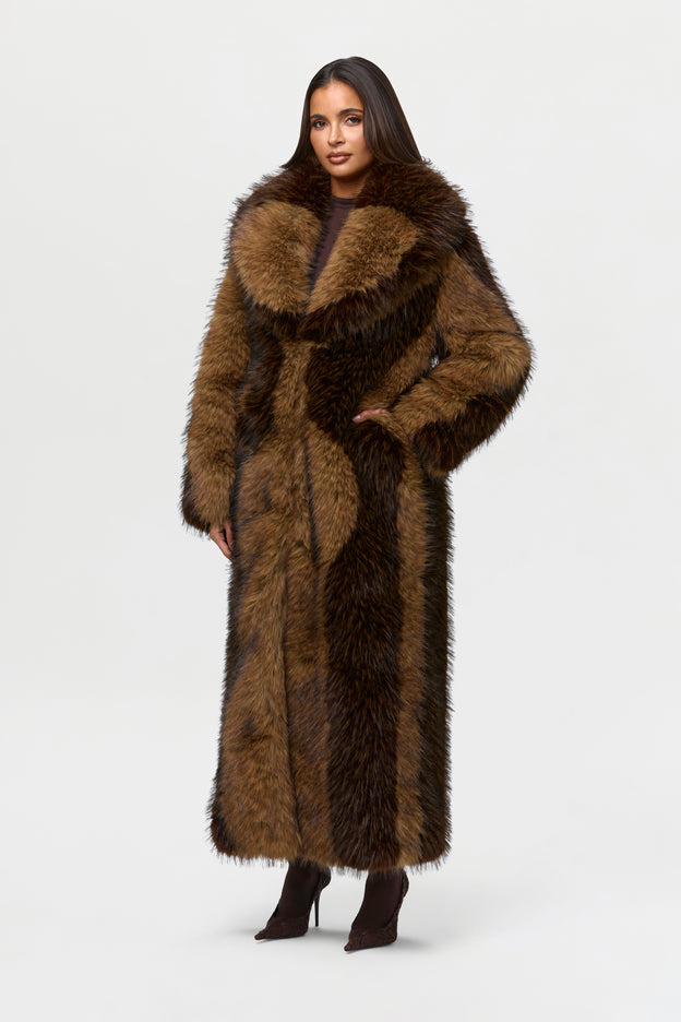 Faux Fur Hourglass Coat