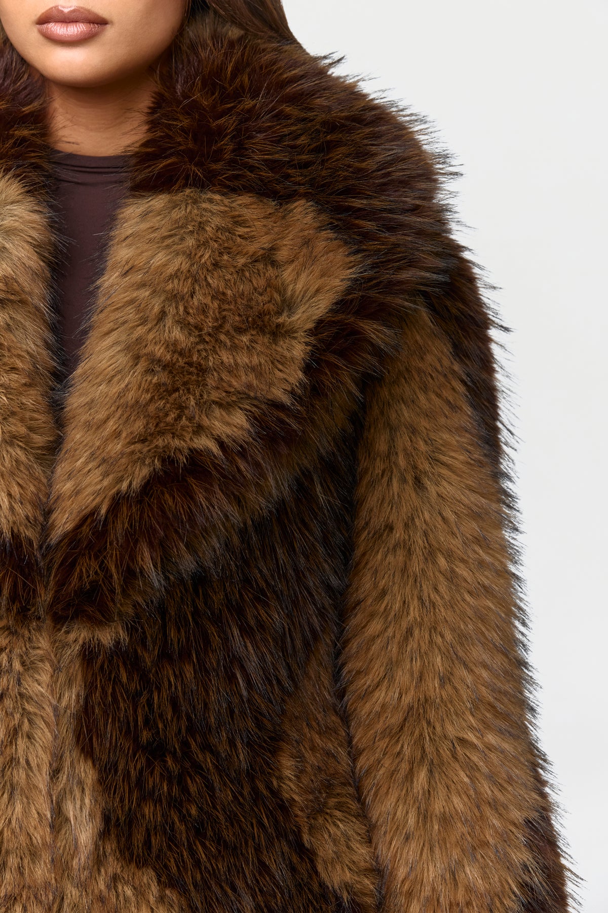 Faux Fur Hourglass Coat