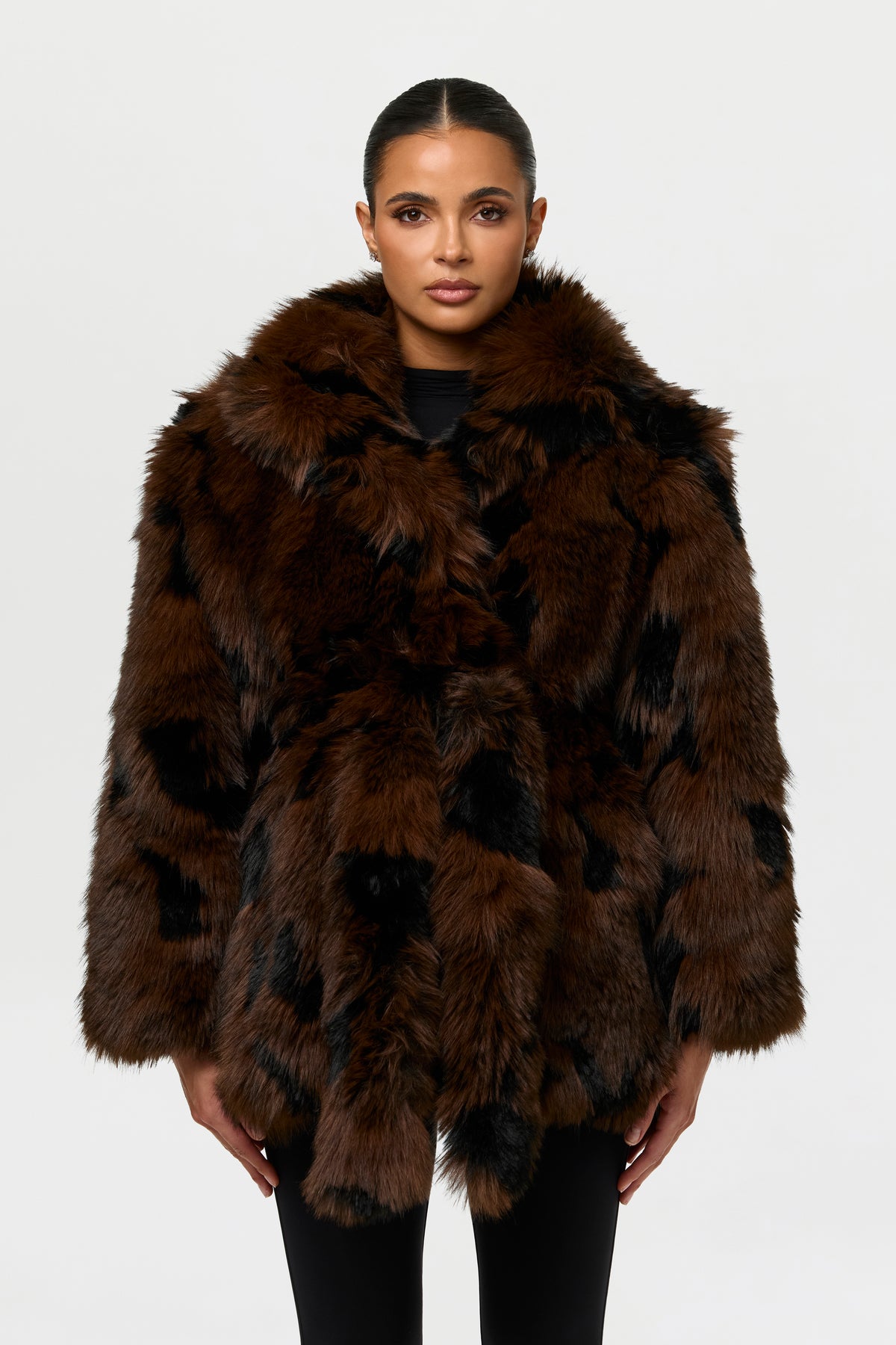 Faux Fur Leopard Coat