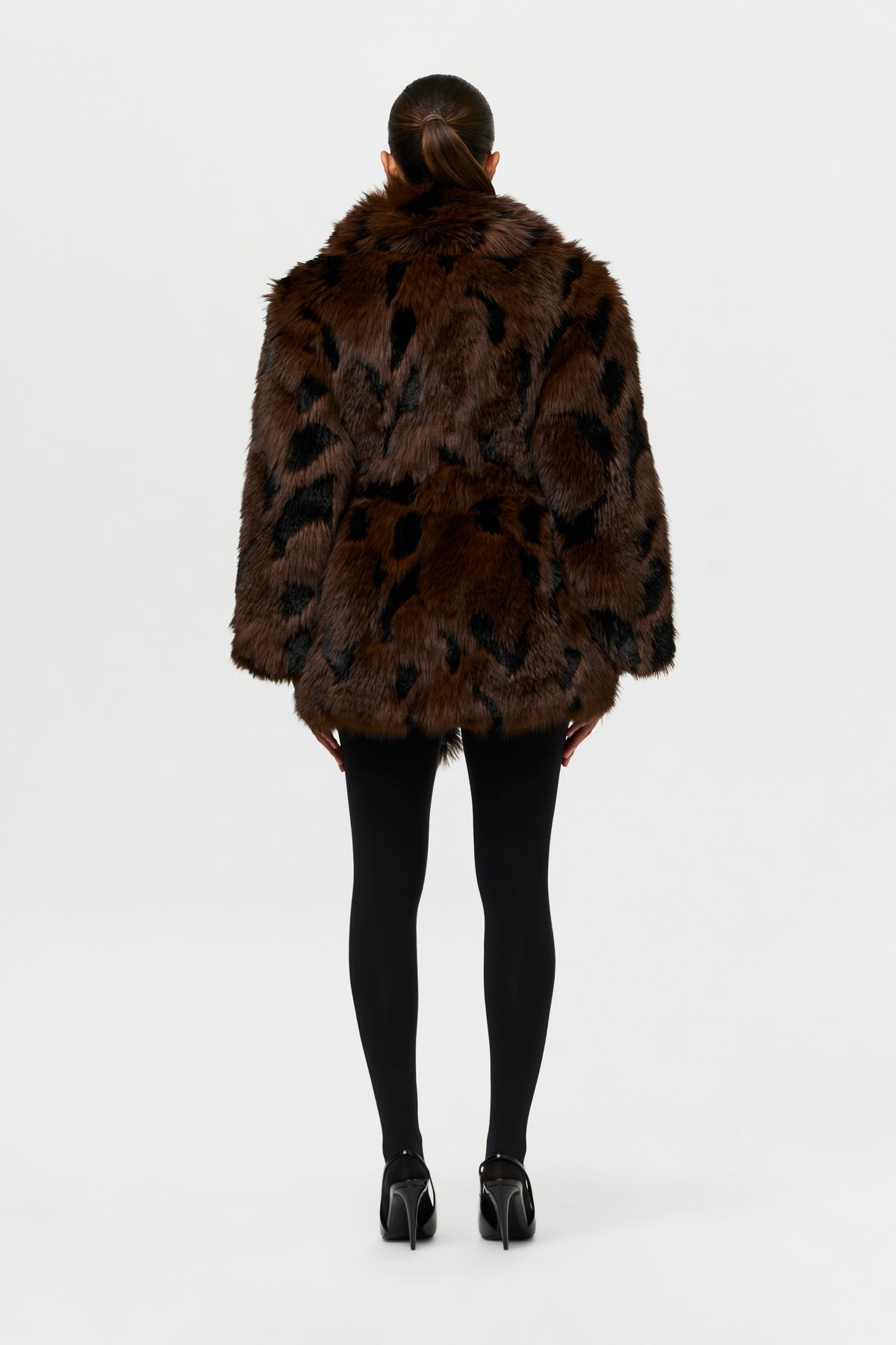Faux Fur Leopard Coat