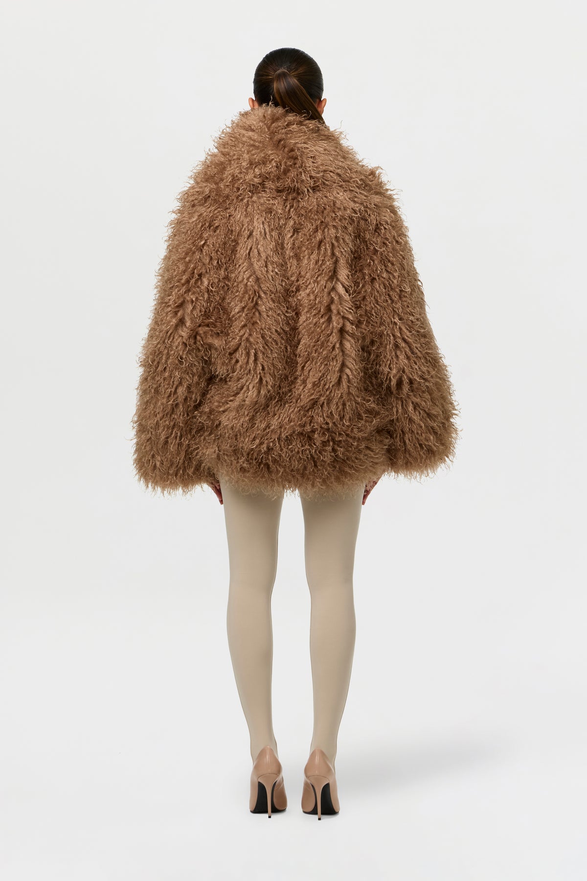 Embossed Croc Cocoon Coat