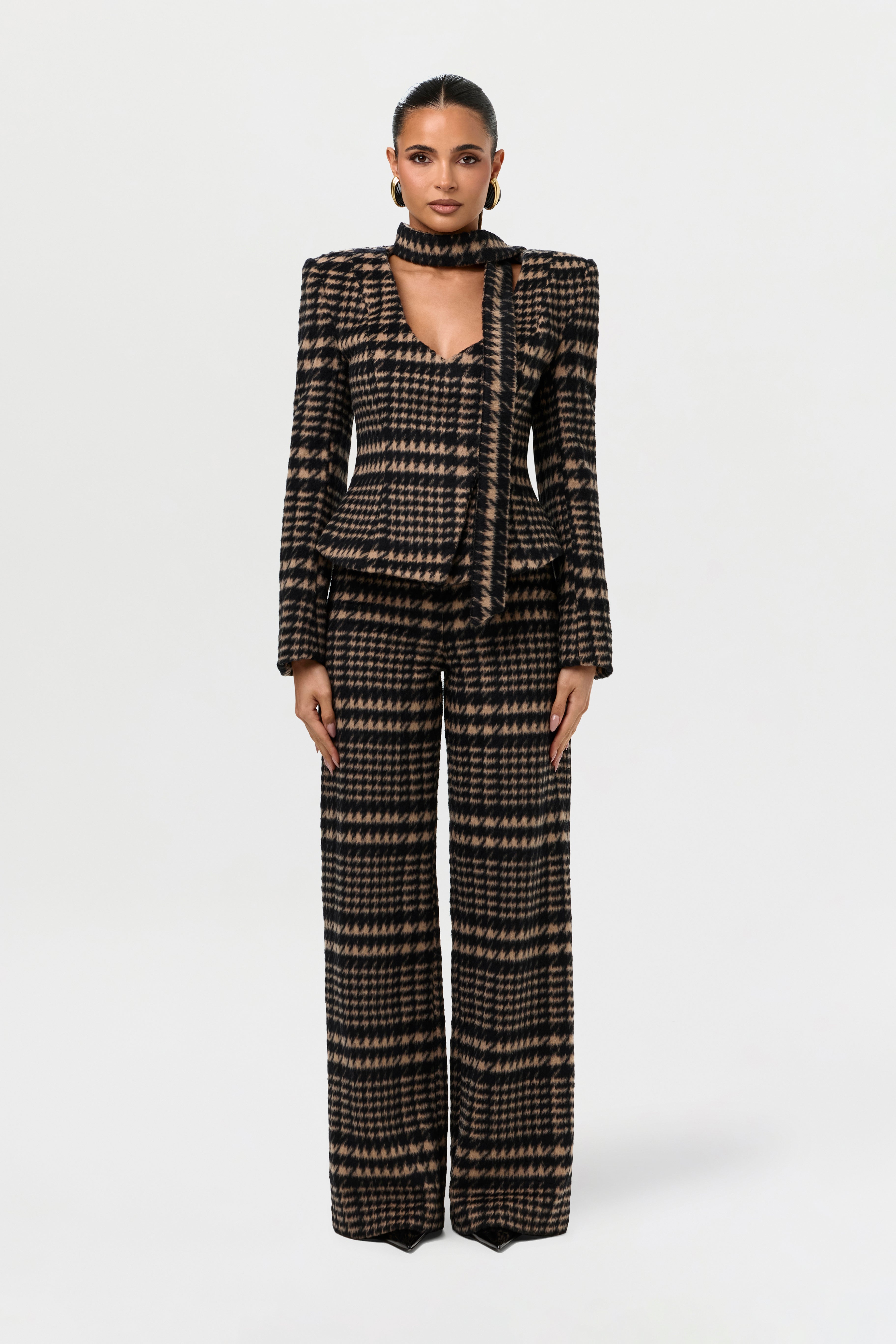 Suiting Plaid Wide Leg Pants