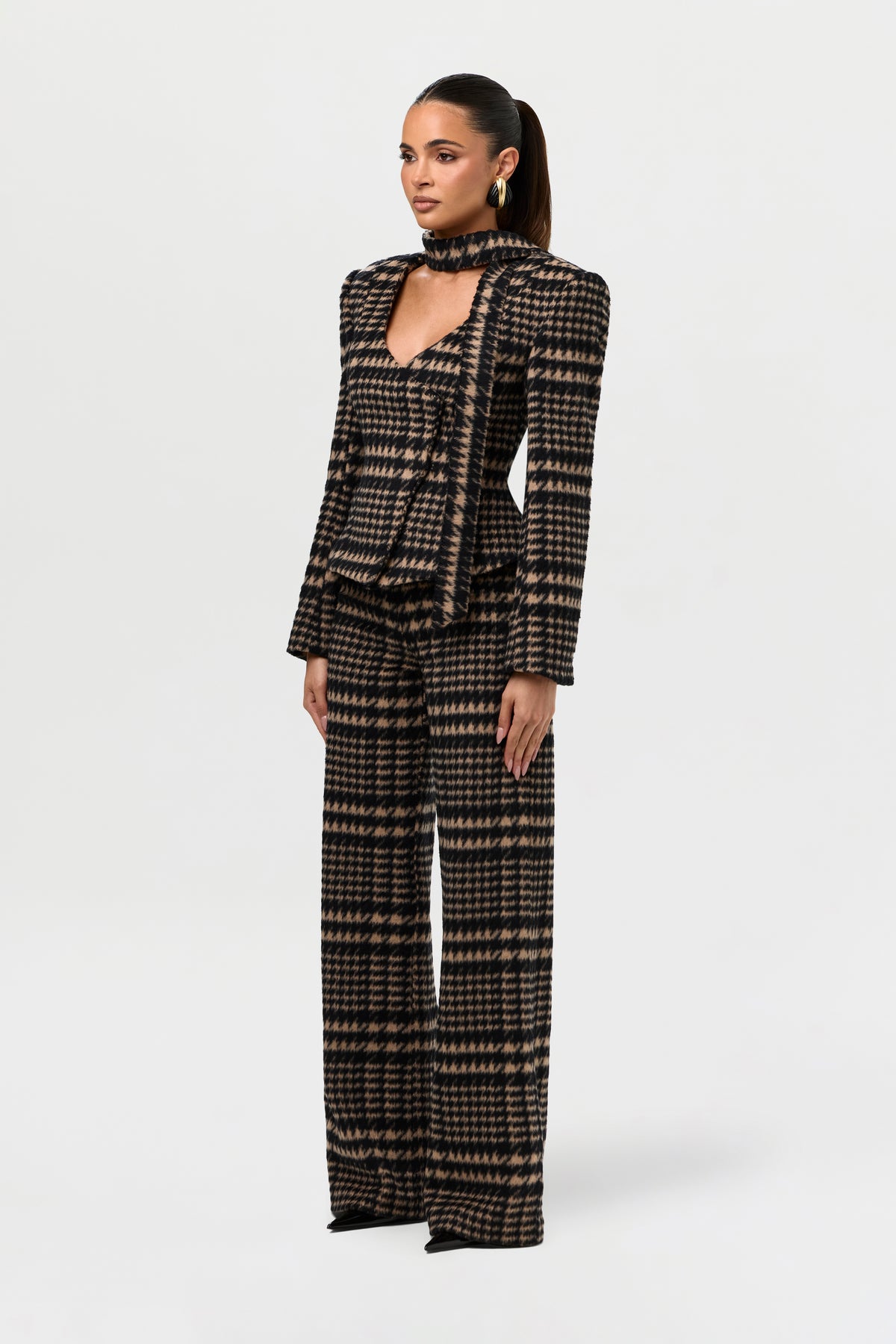 Suiting Plaid Wide Leg Pants