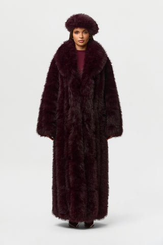 Faux Fur Pelted Long Coat
