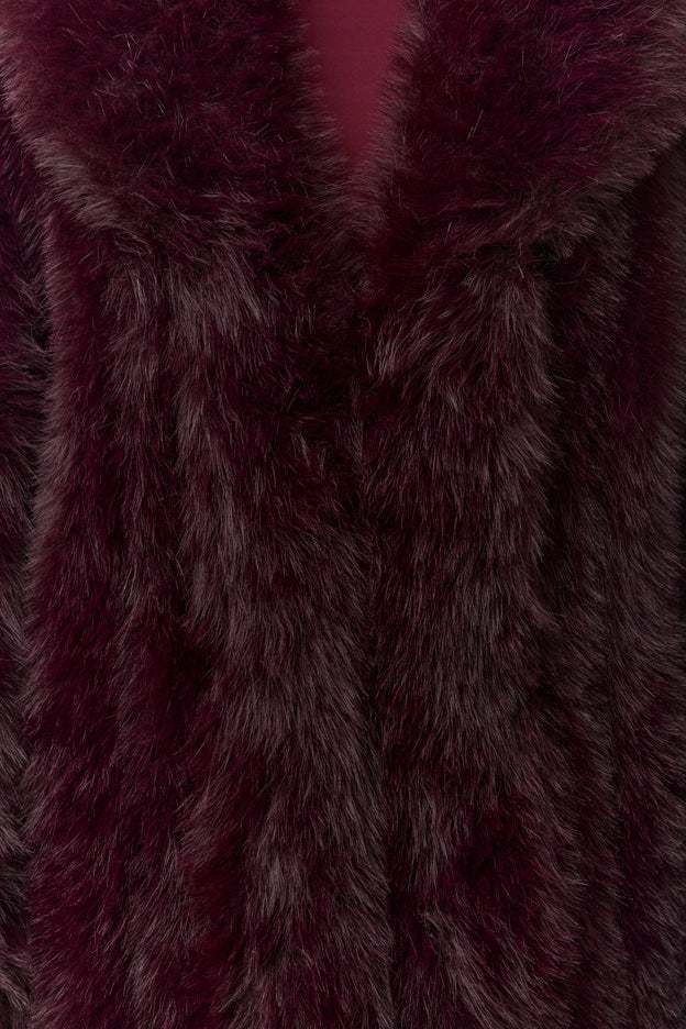 Faux Fur Pelted Long Coat