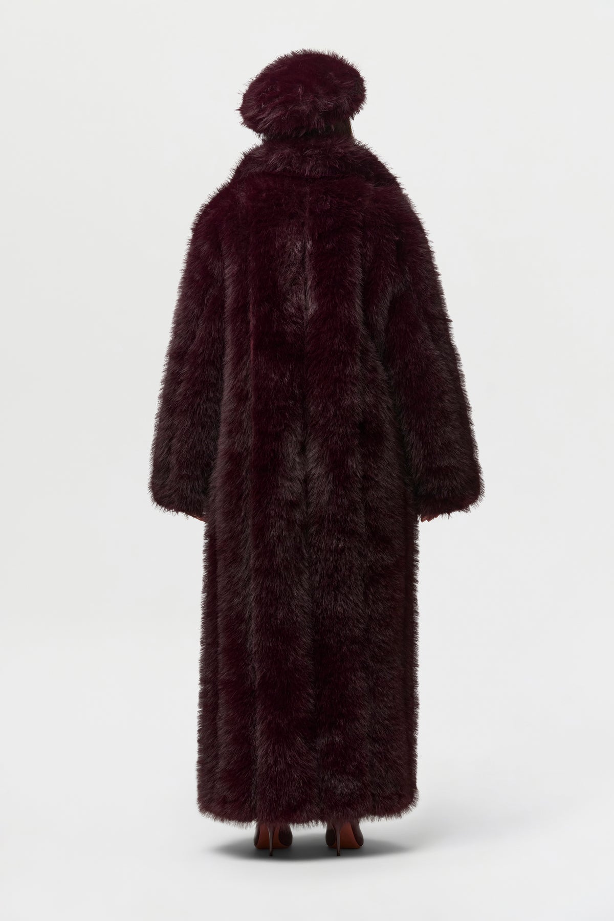 Faux Fur Pelted Long Coat