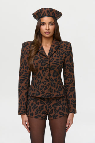 Suiting Print Button Up Blazer