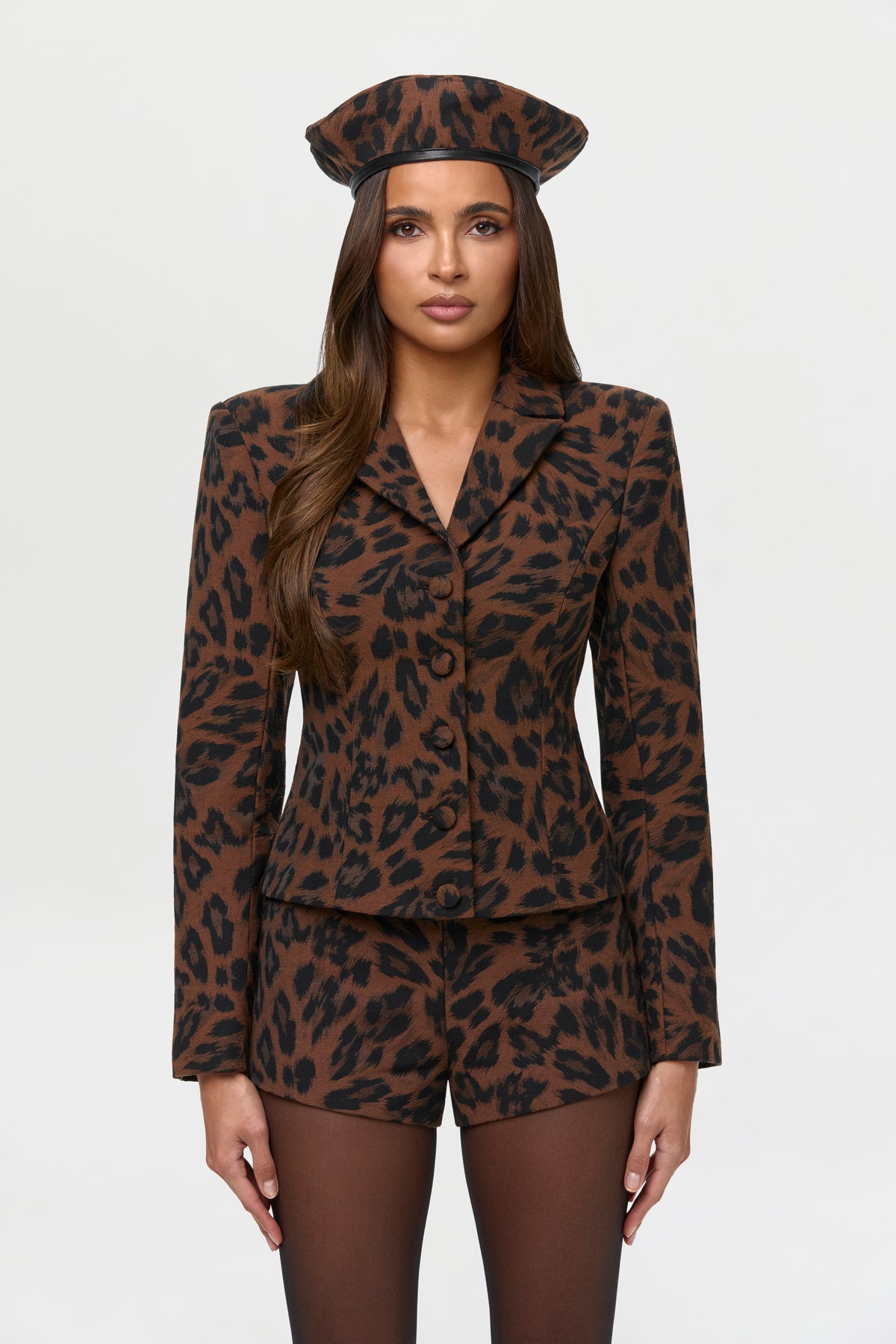 Suiting Print Hot Pants