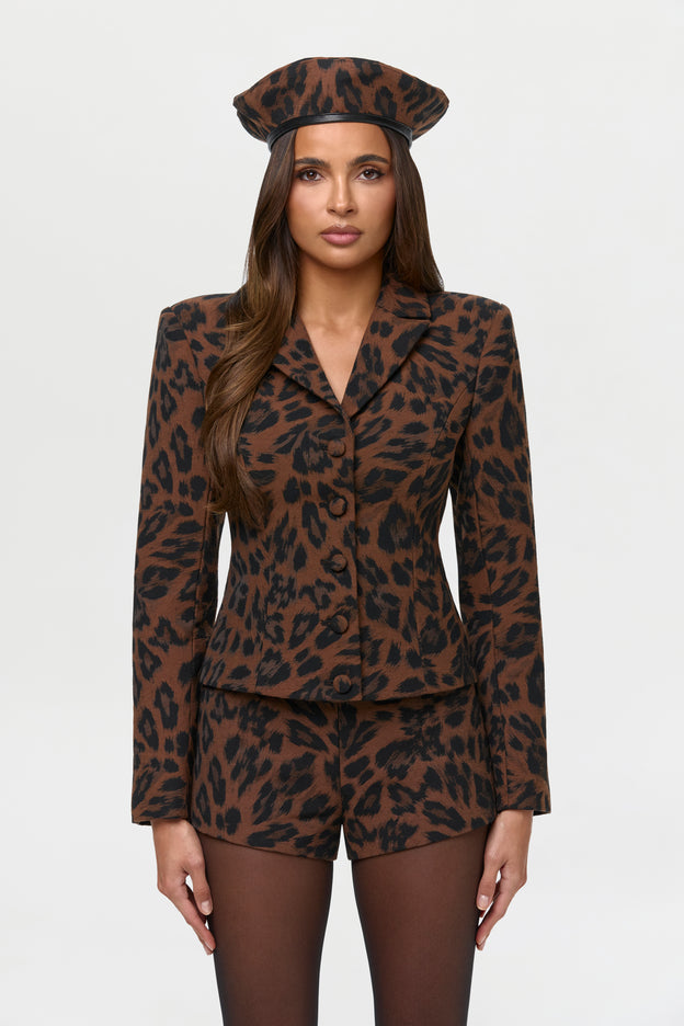 Suiting Print Hot Pants