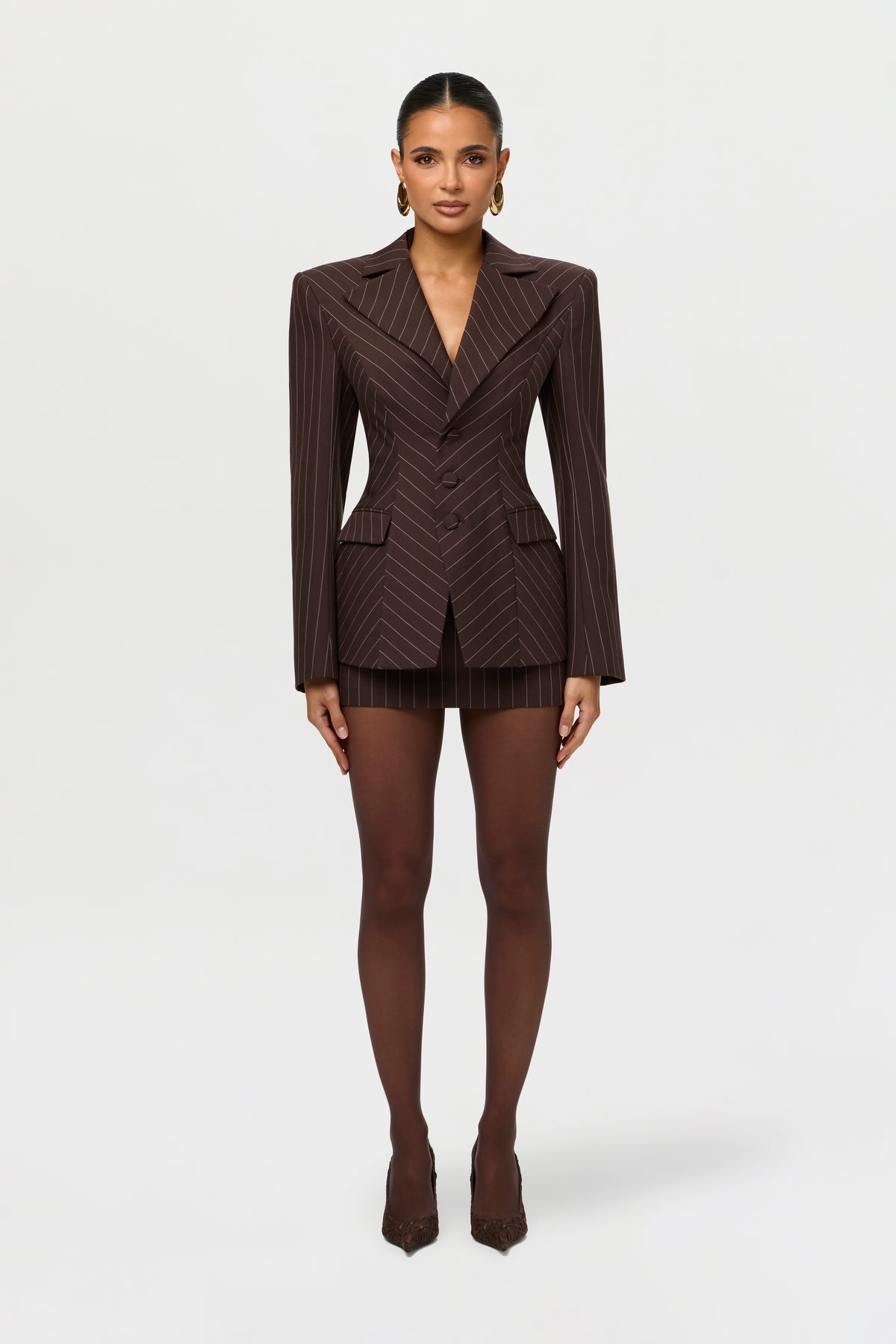 Suiting Pinstripe Mini Skirt