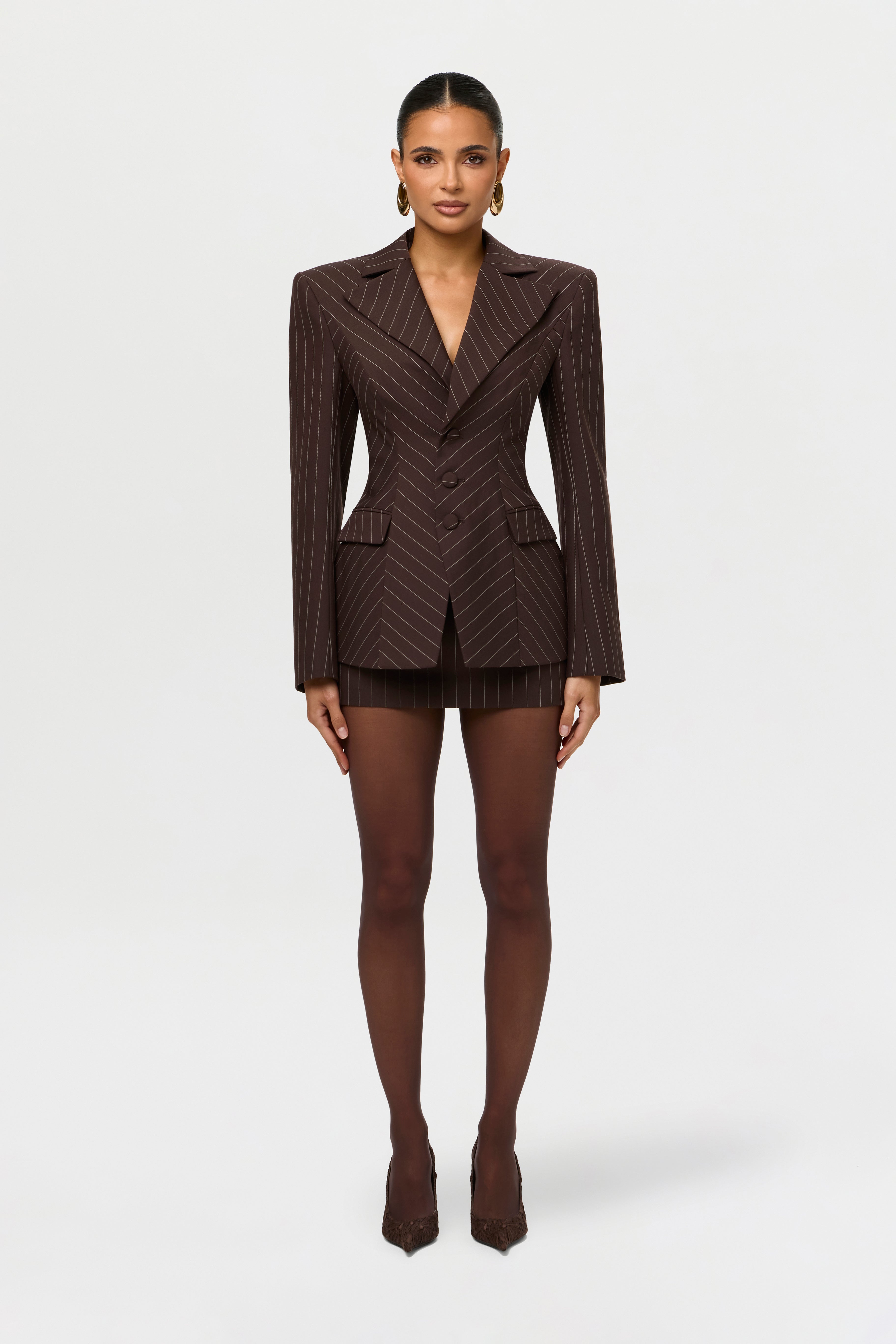 Suiting Pinstripe Mini Skirt