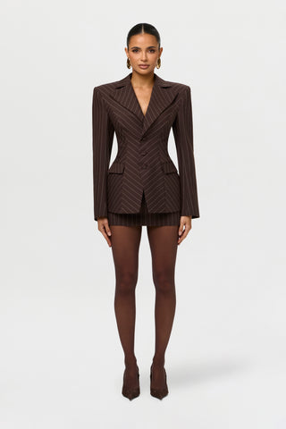 Suiting Pinstripe Mini Skirt