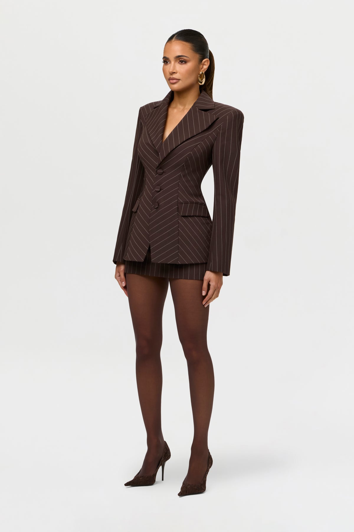 Suiting Pinstripe Sculpt Blazer