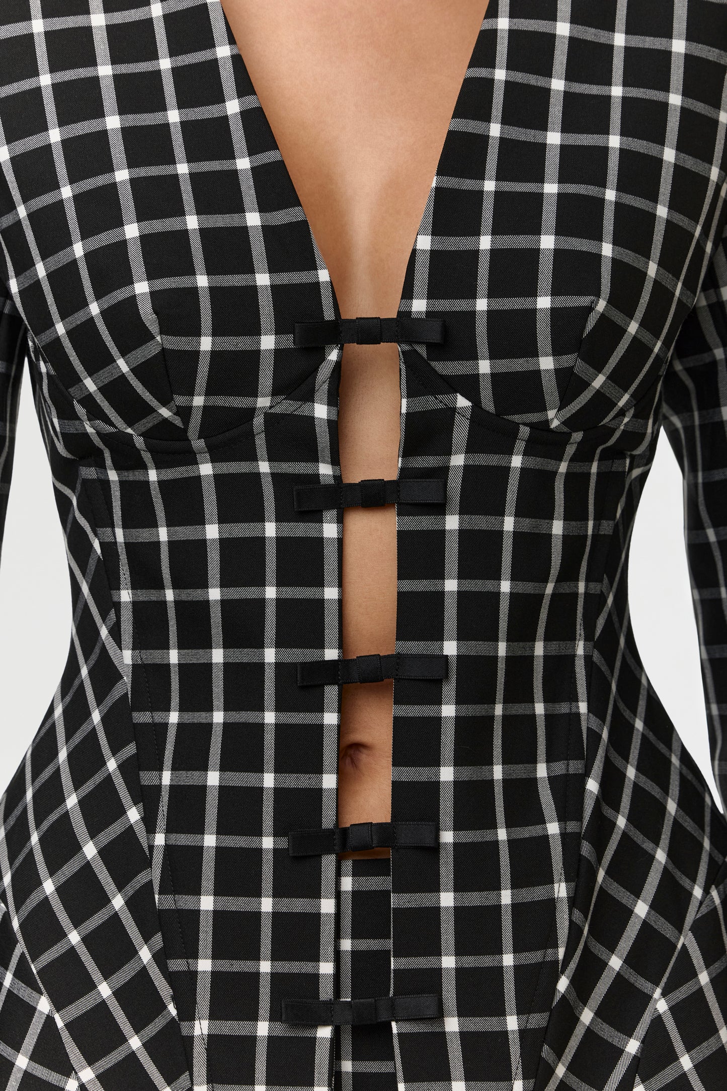 Suiting Checkered Fitted Blazer