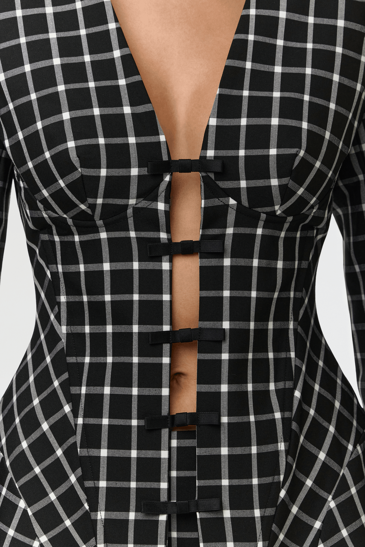 Suiting Checkered Fitted Blazer