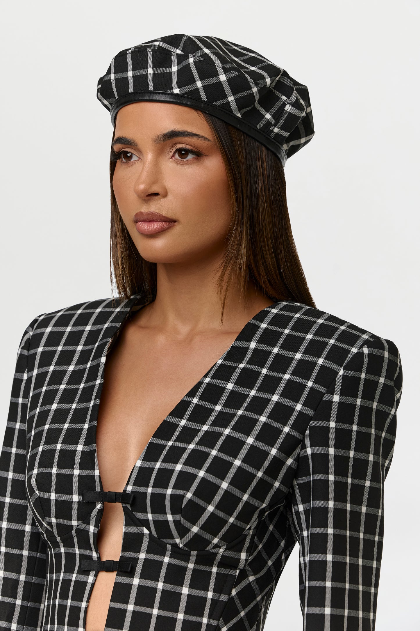 Suited Print Beret