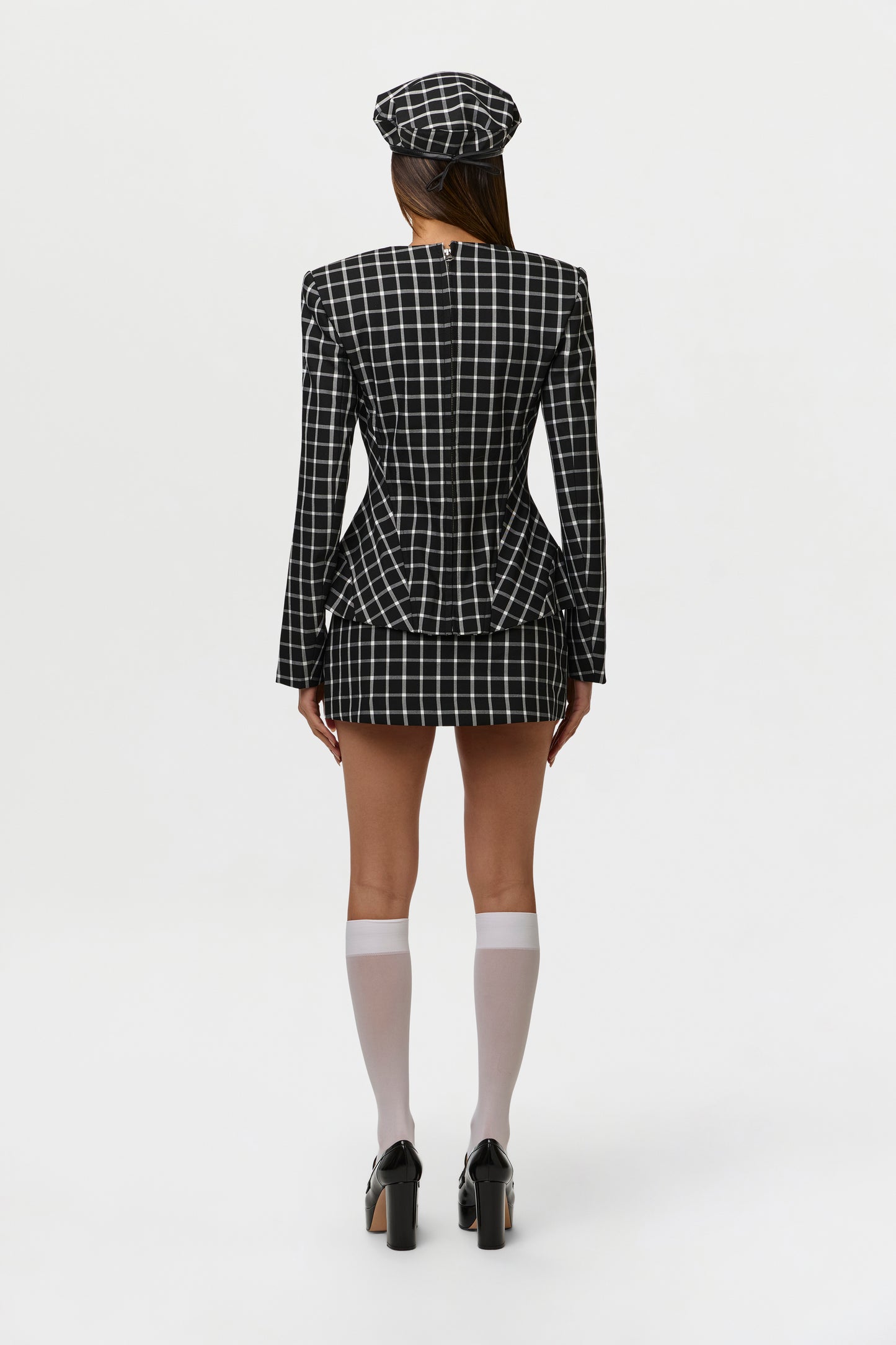 Suiting Checkered Fitted Blazer