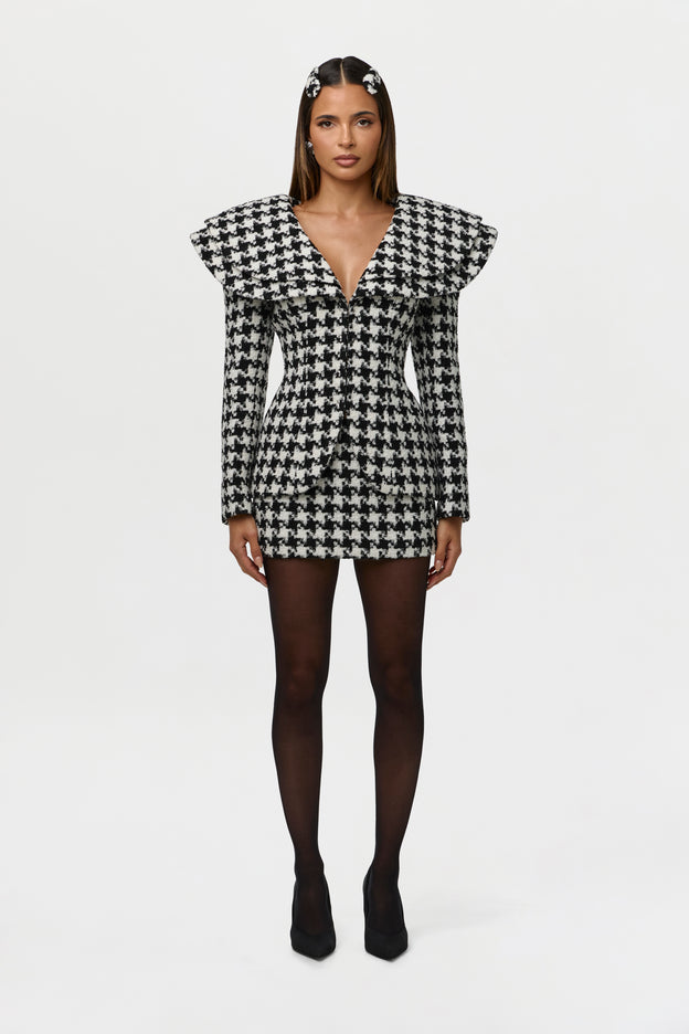 Suiting Houndstooth Fitted Blazer