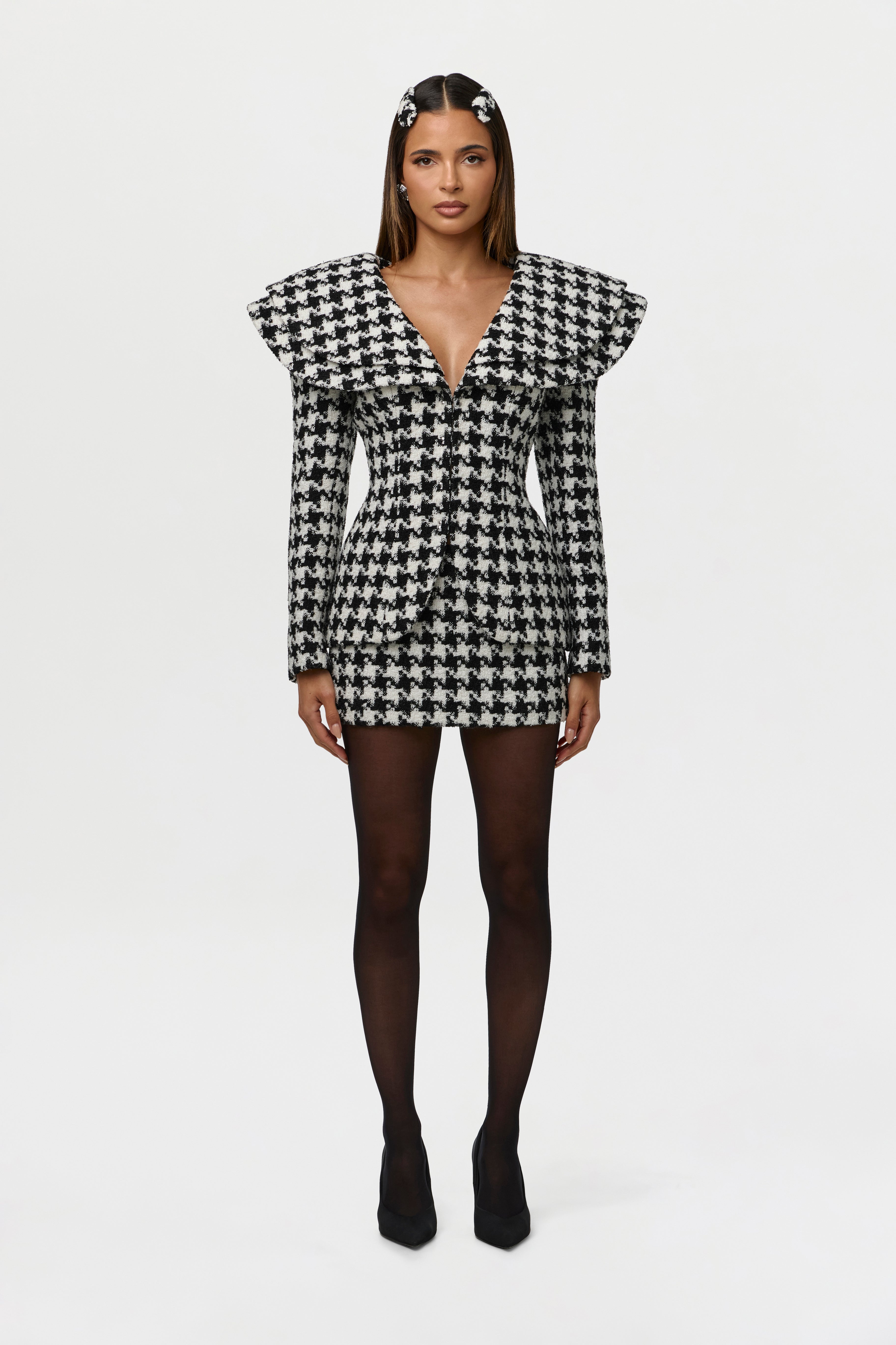 Suiting Houndstooth Mini Skirt