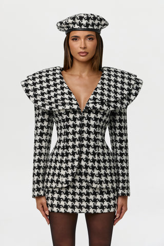 Suiting Houndstooth Fitted Blazer