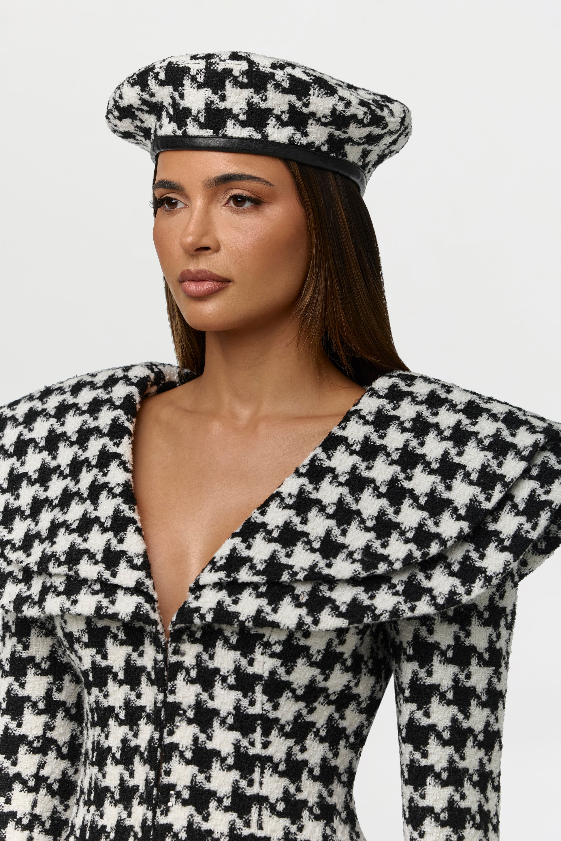 Suited Print Beret