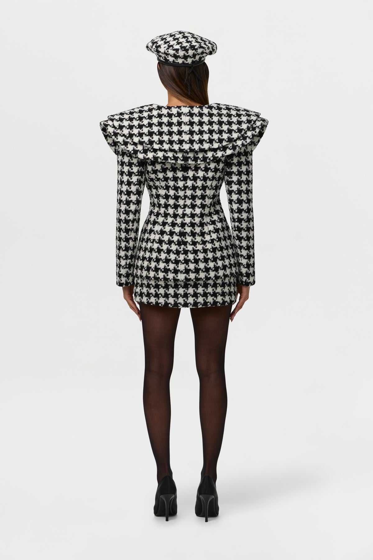Suiting Houndstooth Mini Skirt