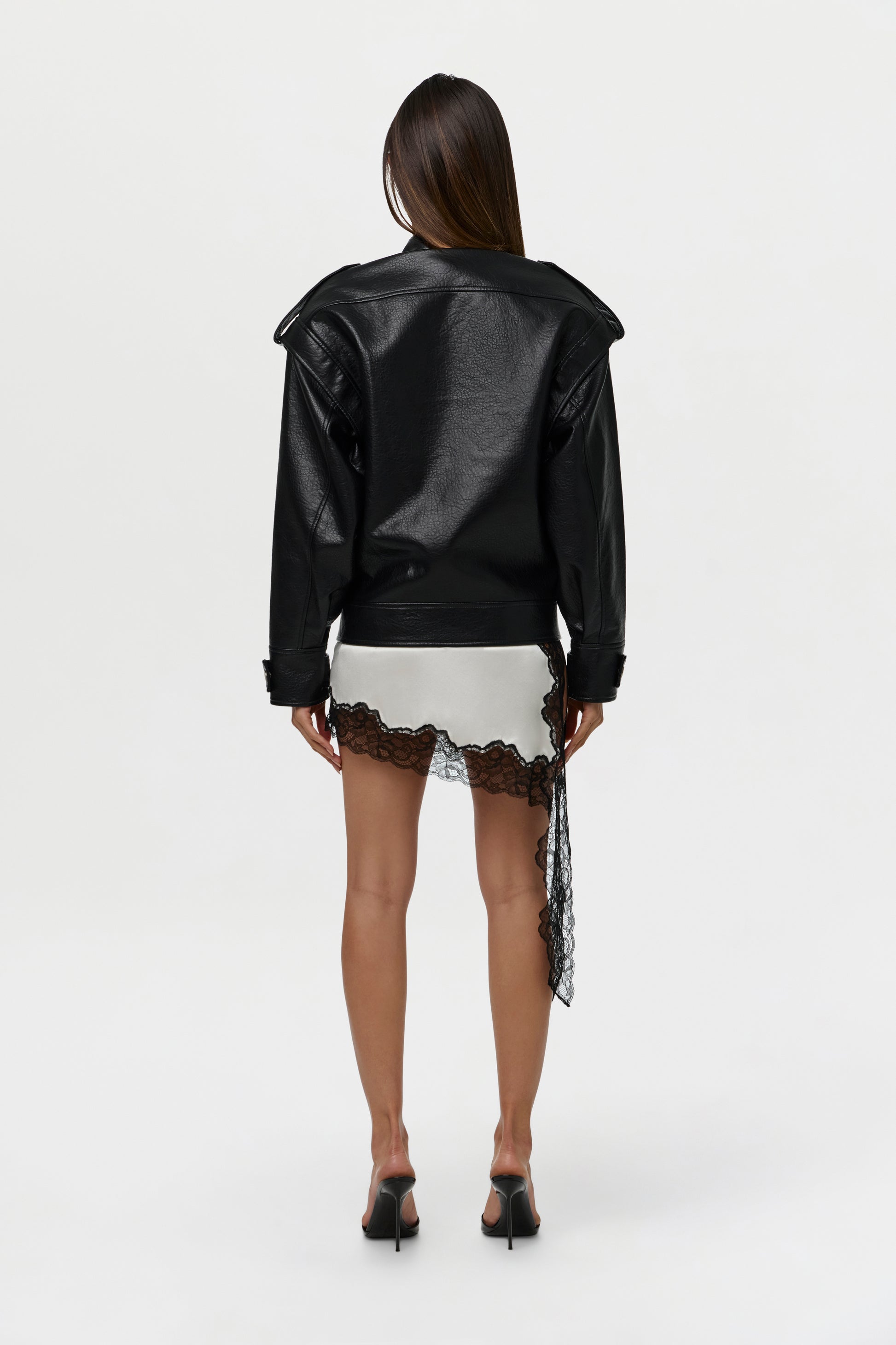Vegan Leather Bomber Jacket