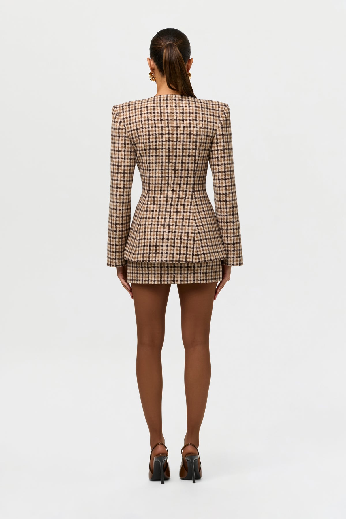 Suiting Micro Plaid Sculpt Blazer