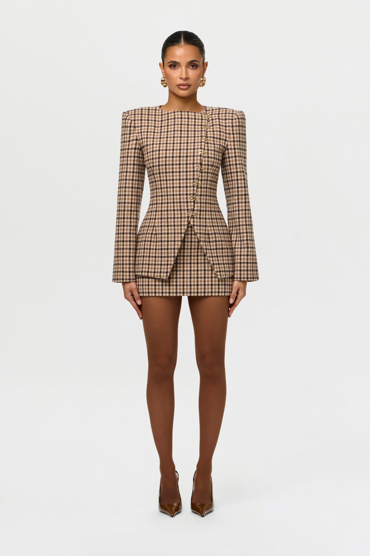 Suiting Micro Plaid Sculpt Blazer