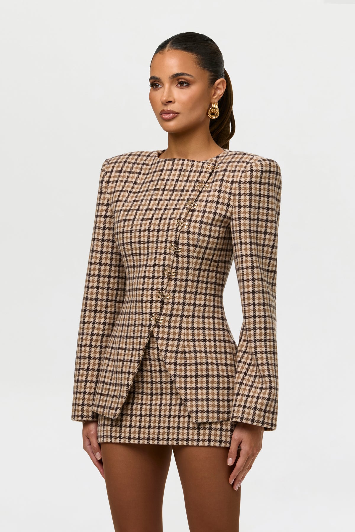 Suiting Micro Plaid Sculpt Blazer