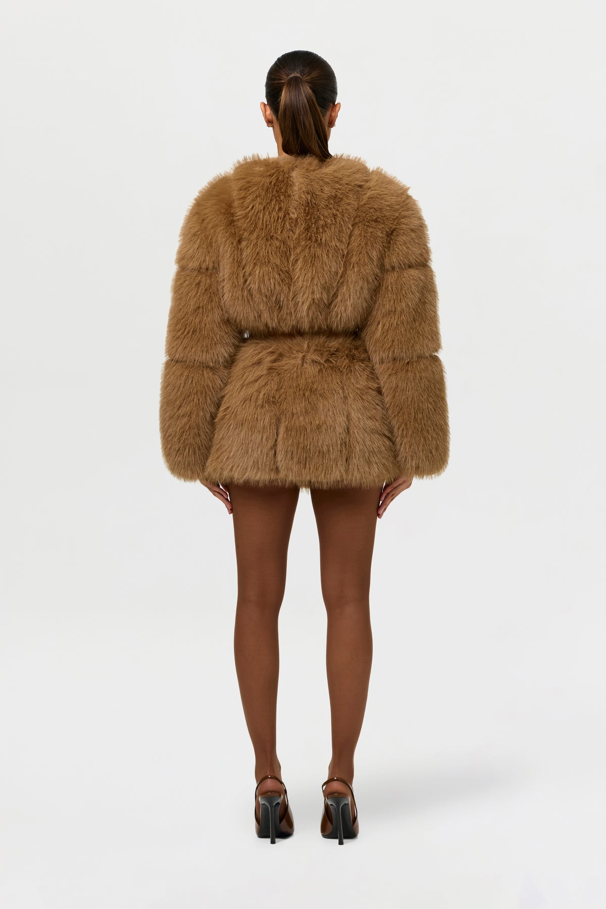 Faux Fur Pelted Mini Skirt