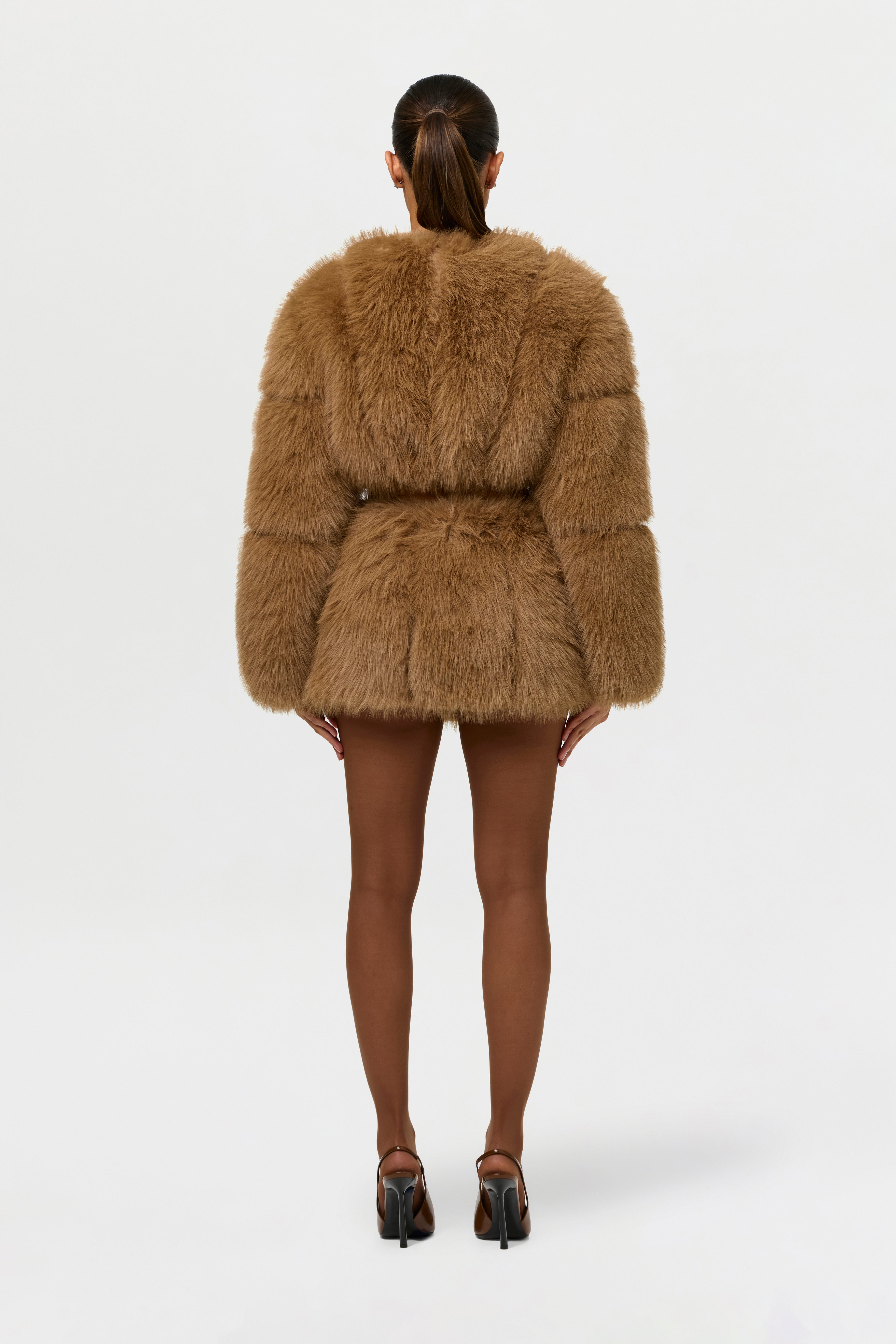 Faux Fur Pelted Cropped Jacket – Naked Wardrobe