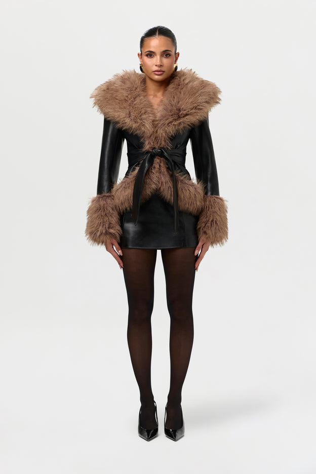 Vegan Leather Mini Skirt